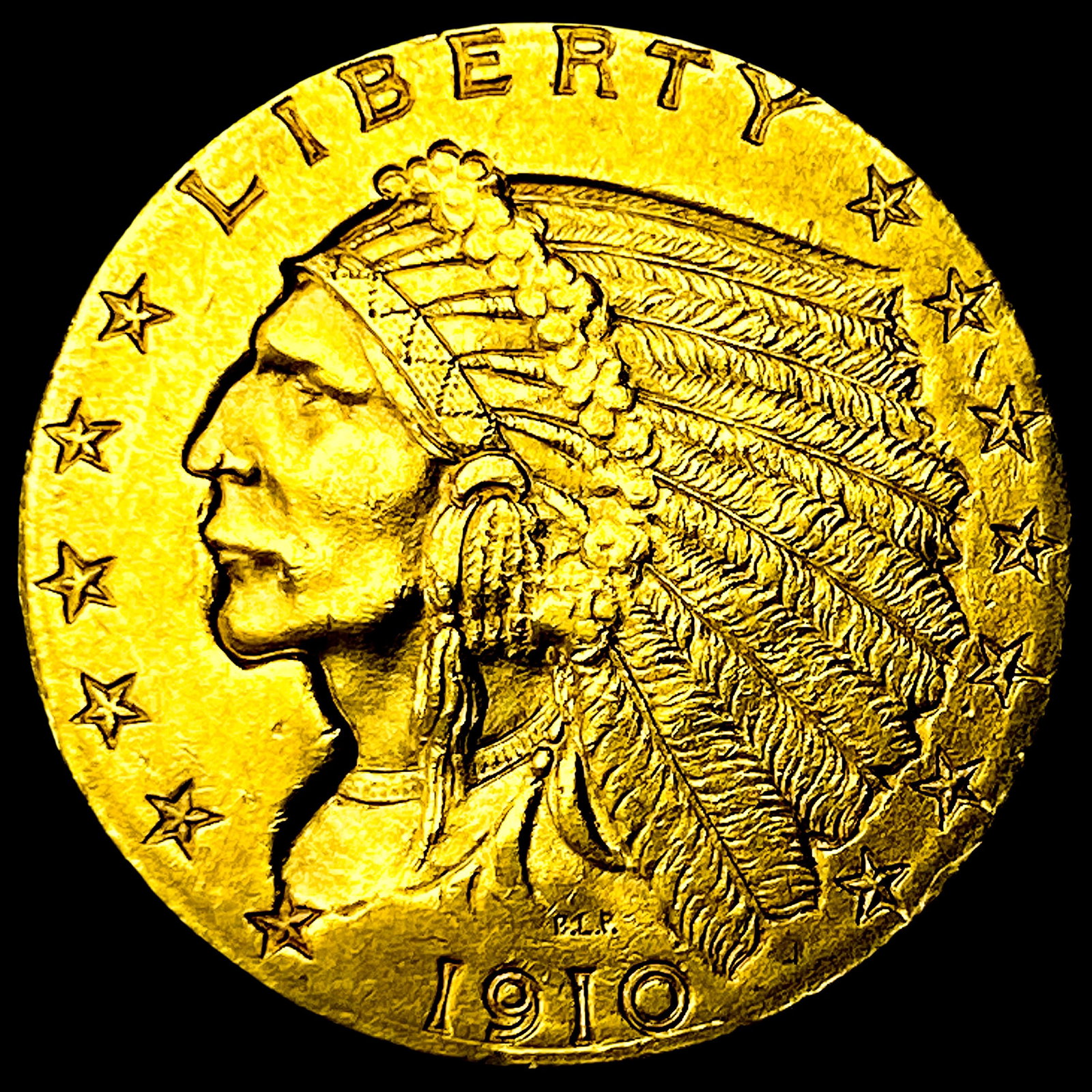 1910 Indian Head $2.50 Gold Quarter Eagle UNCIRCULATED (1 of 2)