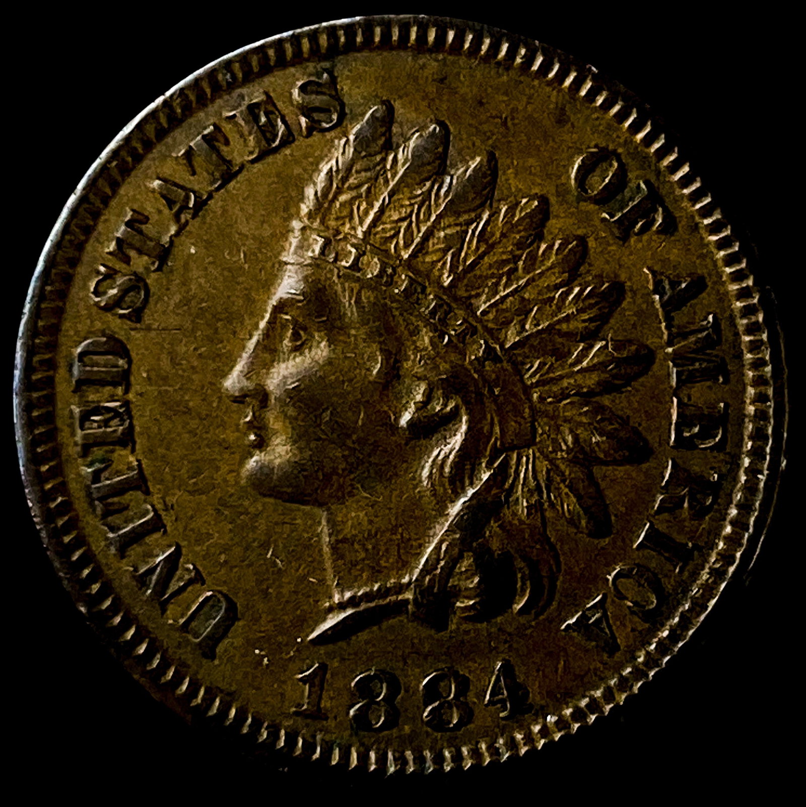 1884 Indian Head Cent CLOSELY UNCIRCULATED: 1884 Indian Head Cent CLOSELY UNCIRCULATED