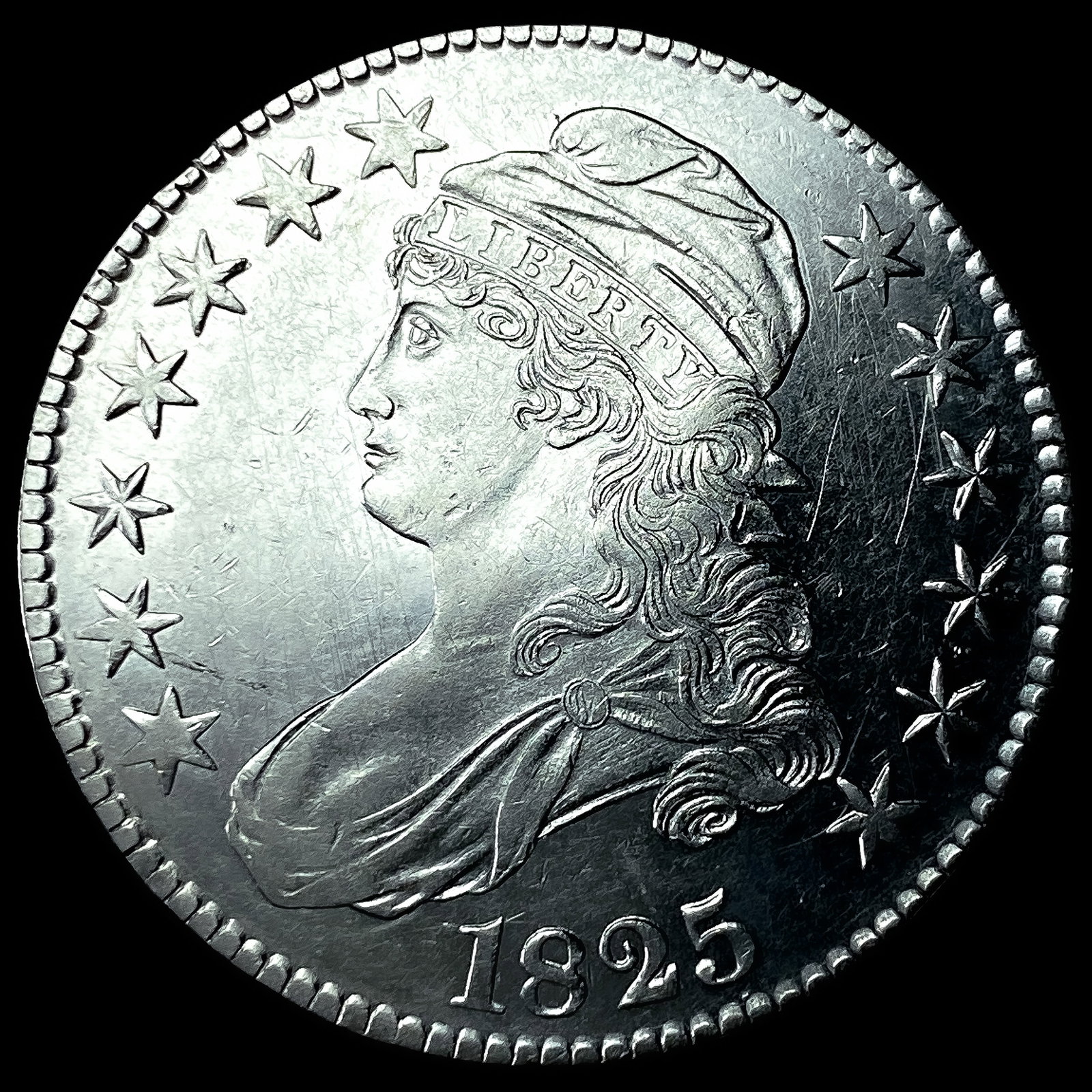 1825 Capped Bust Half Dollar CHOICE AU (1 of 2)