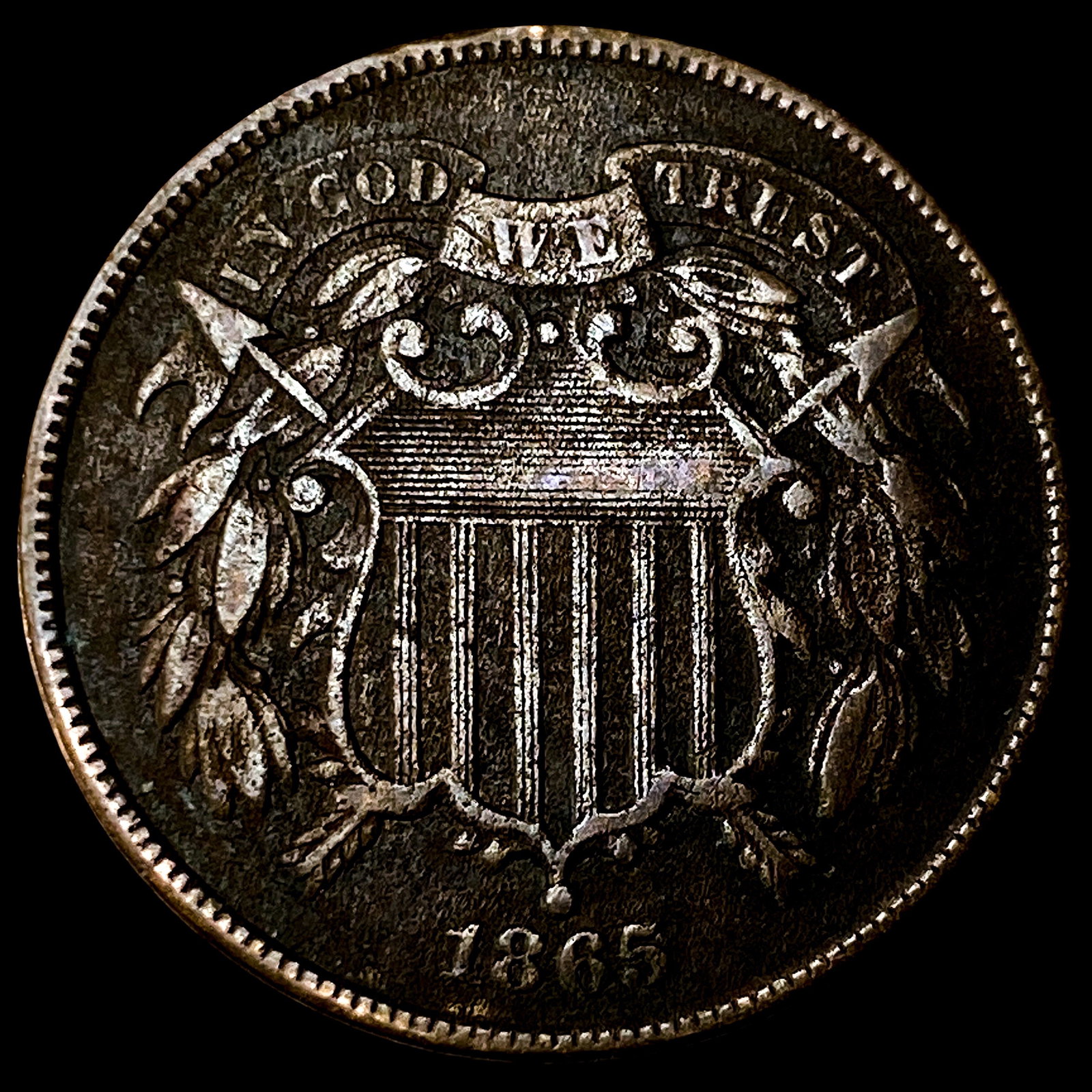 1865 Two-Cent Piece CLOSELY UNCIRCULATED (1 of 2)
