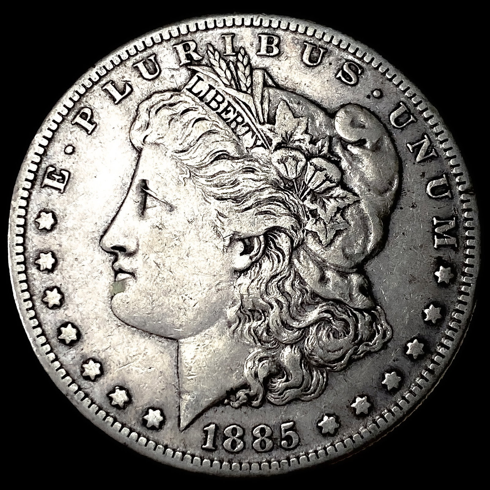 1885-S Silver Morgan Dollar NEARLY UNCIRCULATED: 1885-S Silver Morgan Dollar NEARLY UNCIRCULATED