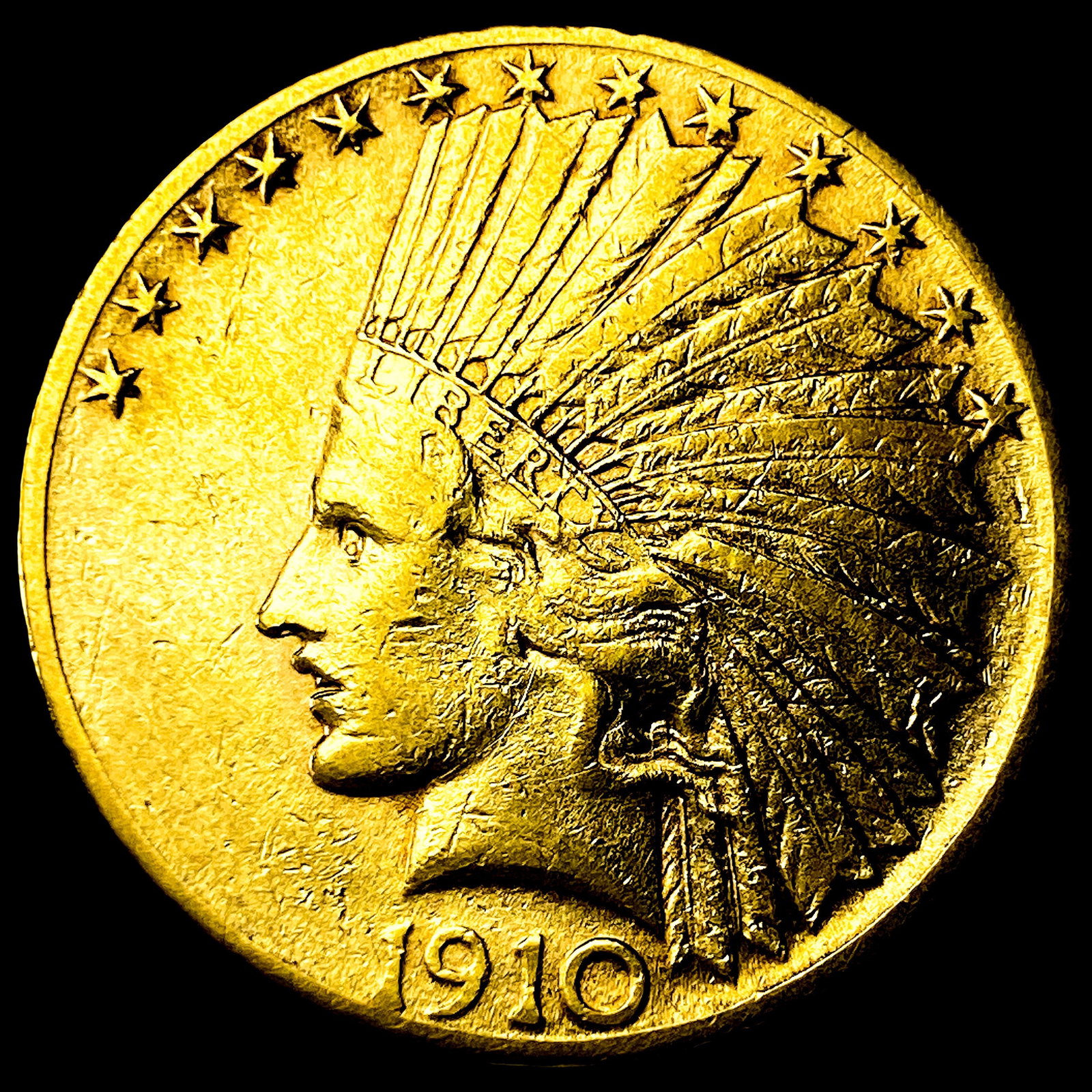 1910-S Gold $10 Indian Head Eagle CLOSELY UNCIRCULATED (1 of 2)