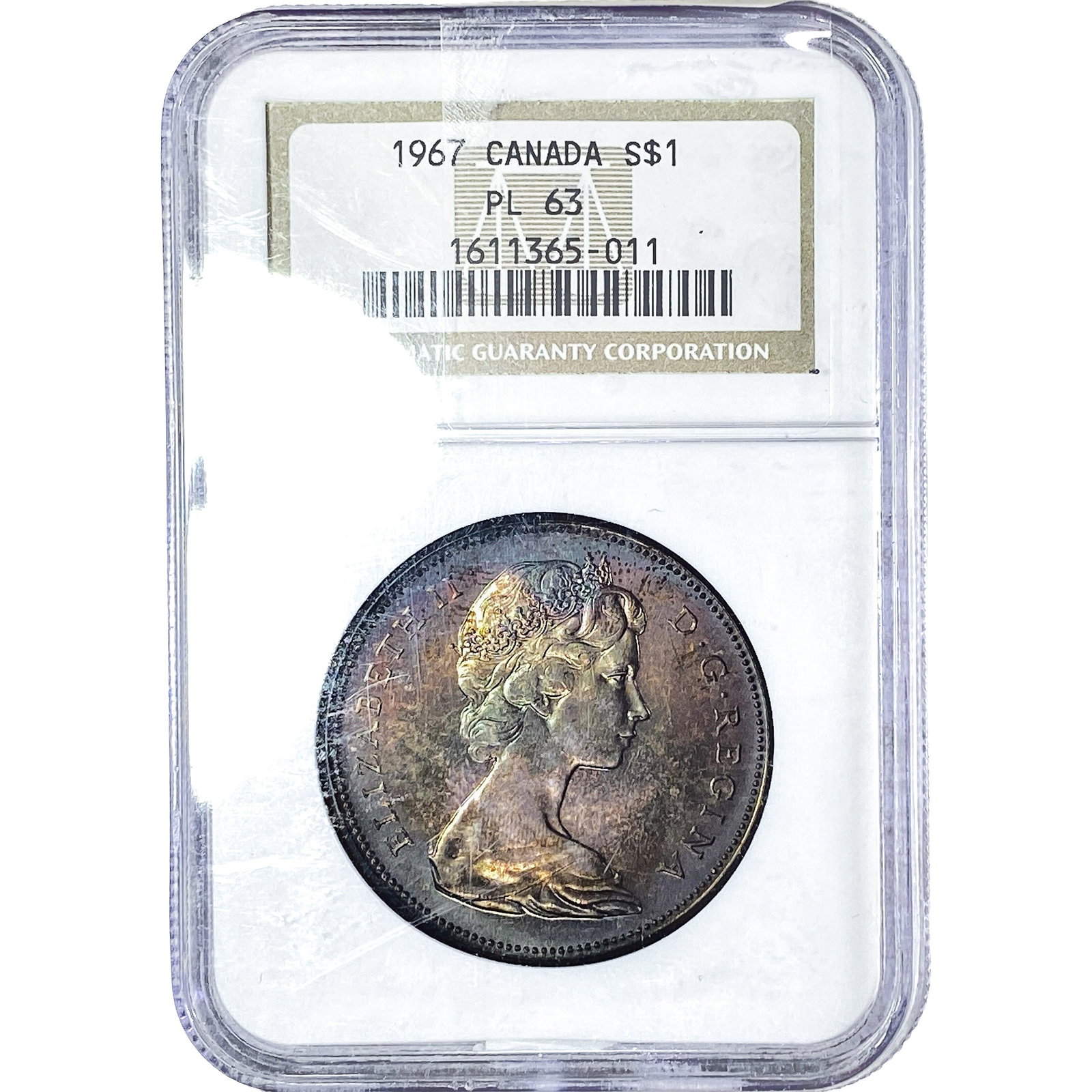 1967 Canada Silver Dollar NGC PL63: 1967 Canada Silver Dollar NGC PL63