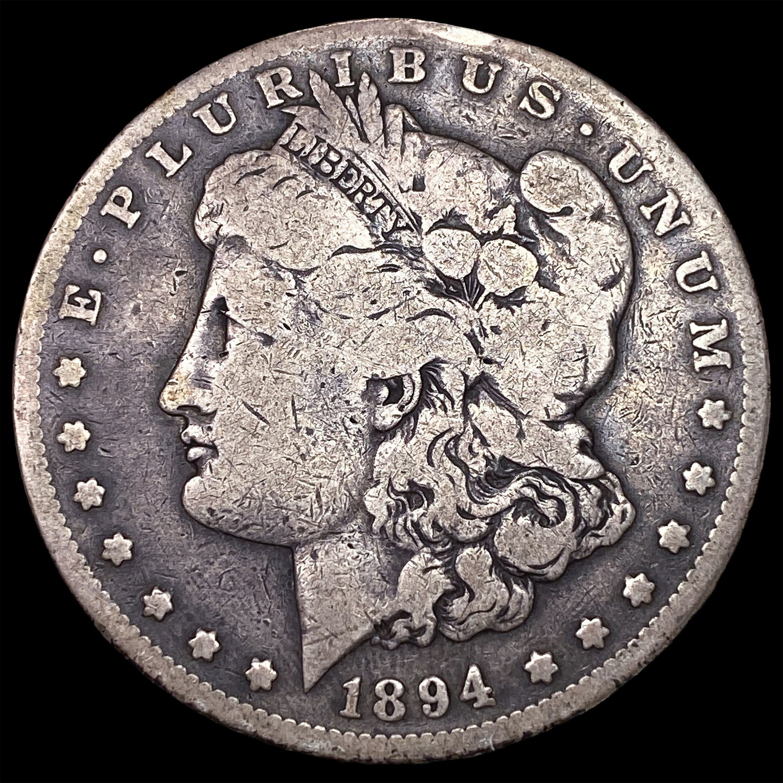 1894-S Silver Morgan Dollar LIGHTLY CIRCULATED: 1894-S Silver Morgan Dollar LIGHTLY CIRCULATED