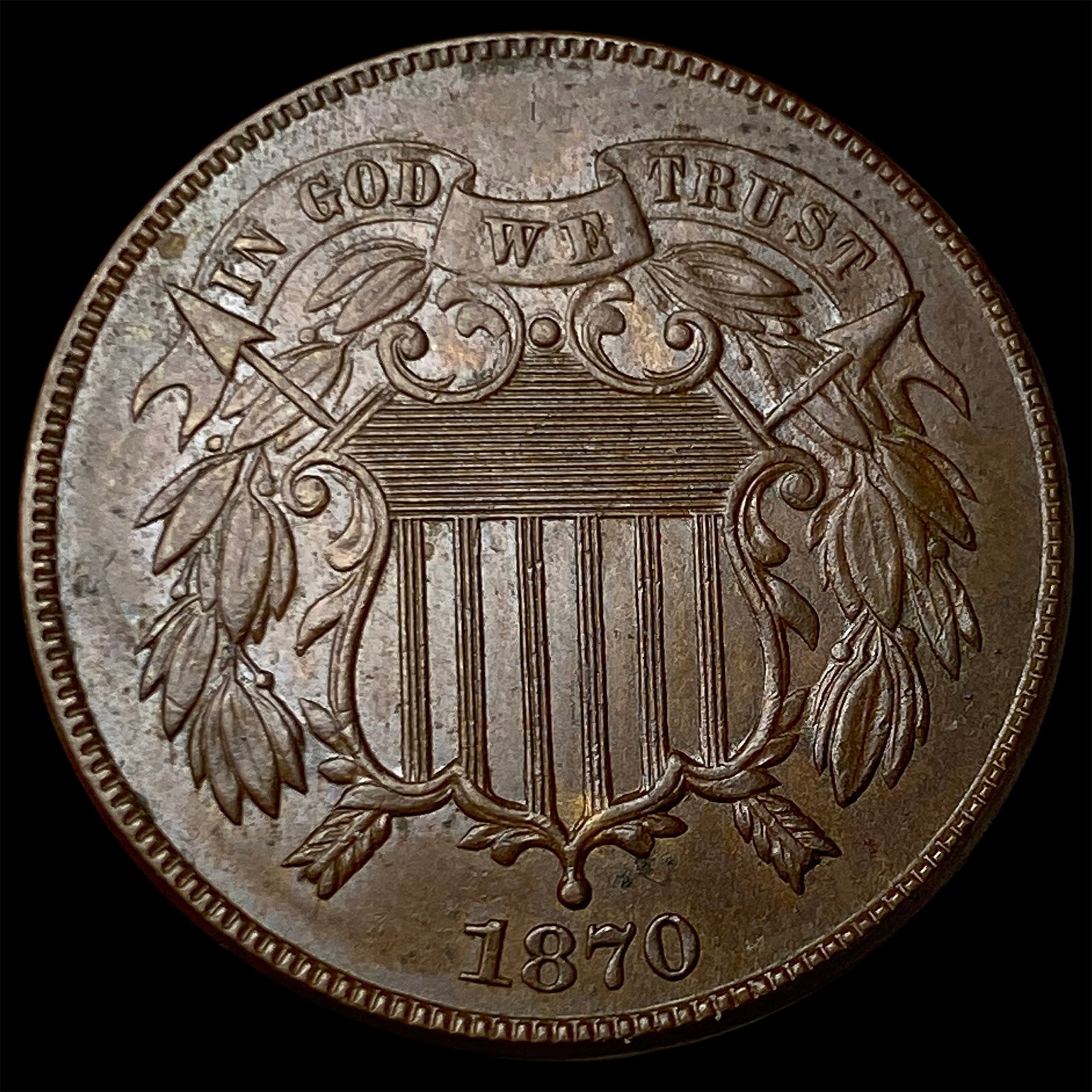 1870 Two-Cent Piece CHOICE BU (1 of 2)