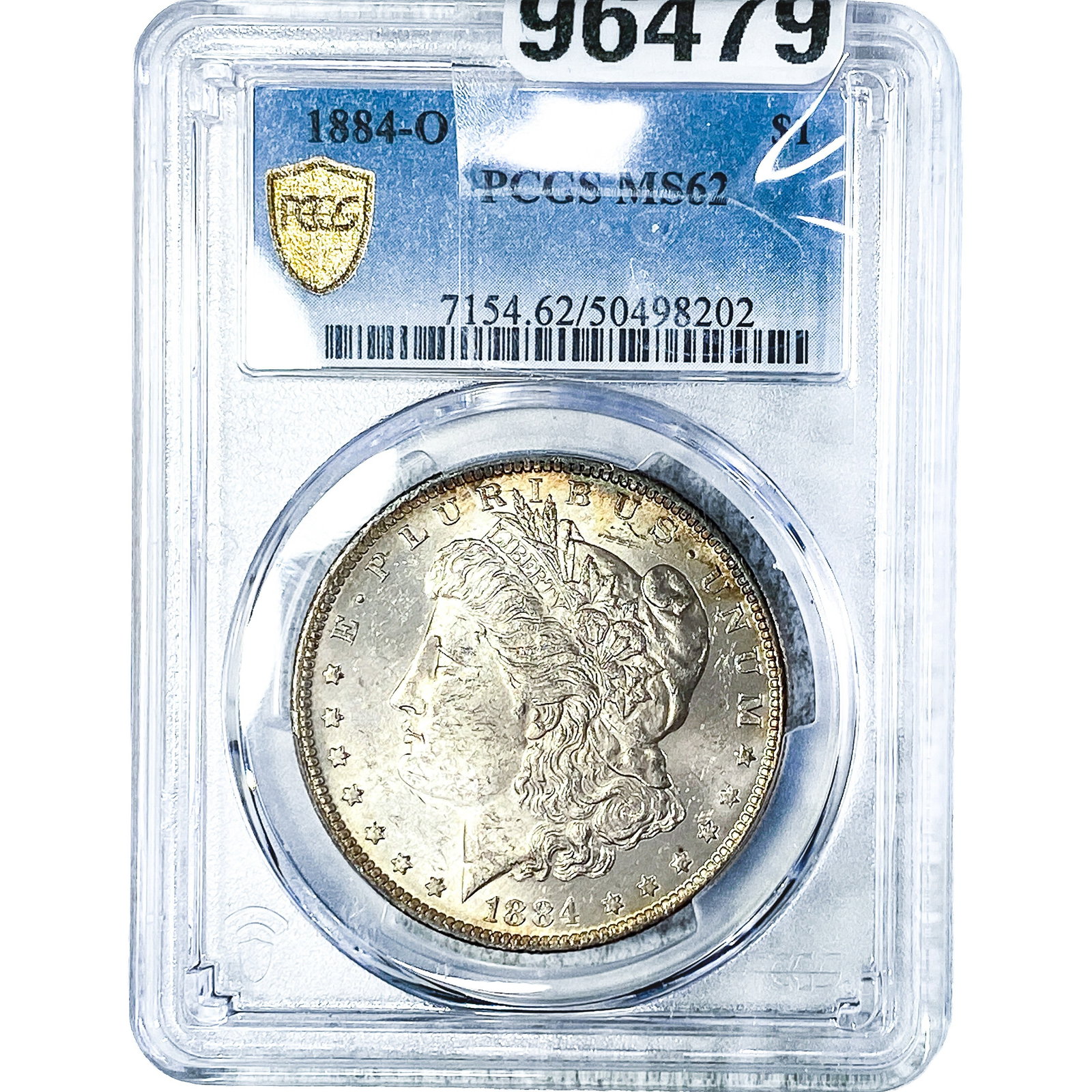 1884-O Morgan Silver Dollar PCGS MS62: 1884-O Morgan Silver Dollar PCGS MS62