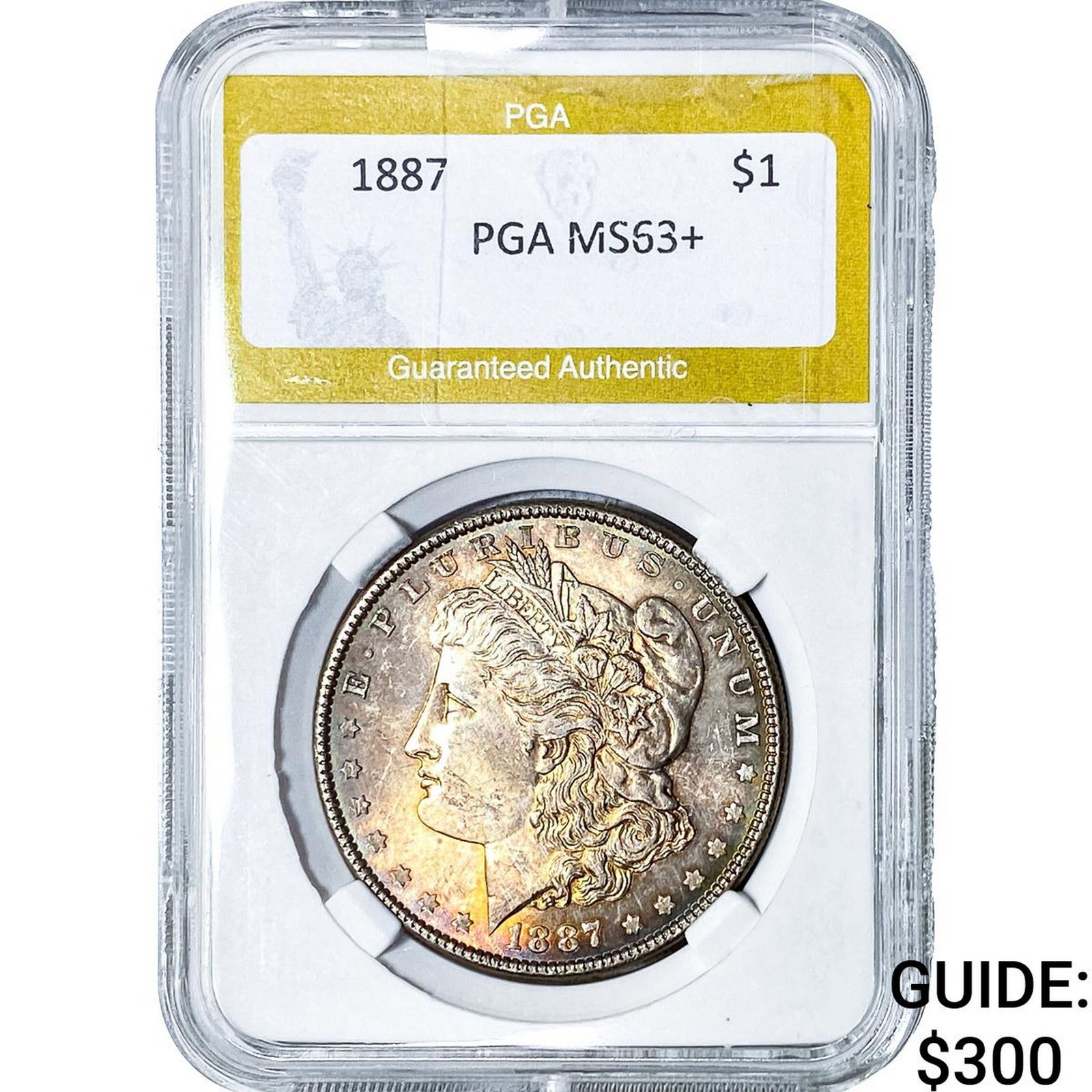 1887 Morgan Silver Dollar PGA MS63+: 1887 Morgan Silver Dollar PGA MS63+