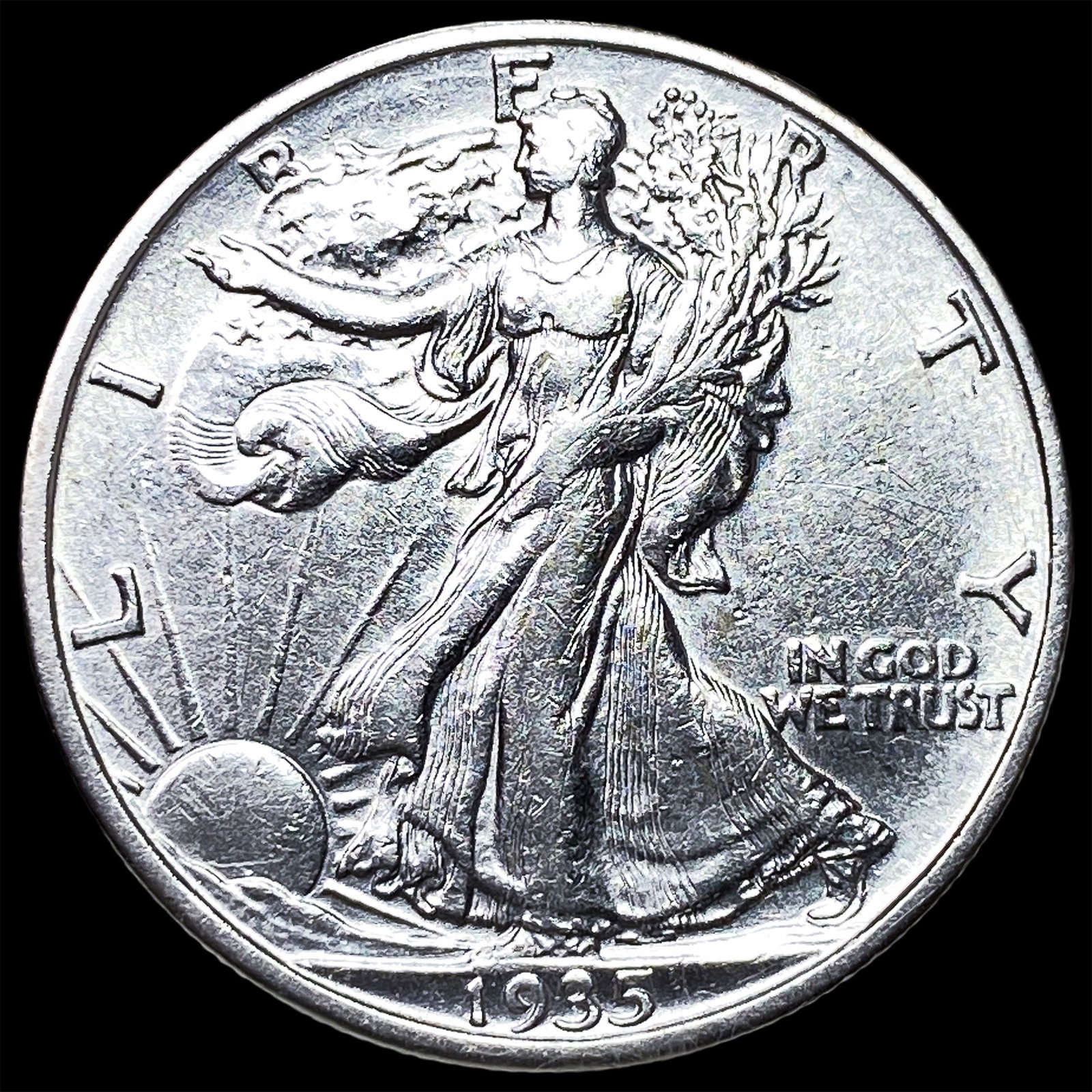 1935-S Silver Walking Liberty Half Dollar UNCIRCULATED: 1935-S Silver Walking Liberty Half Dollar UNCIRCULATED