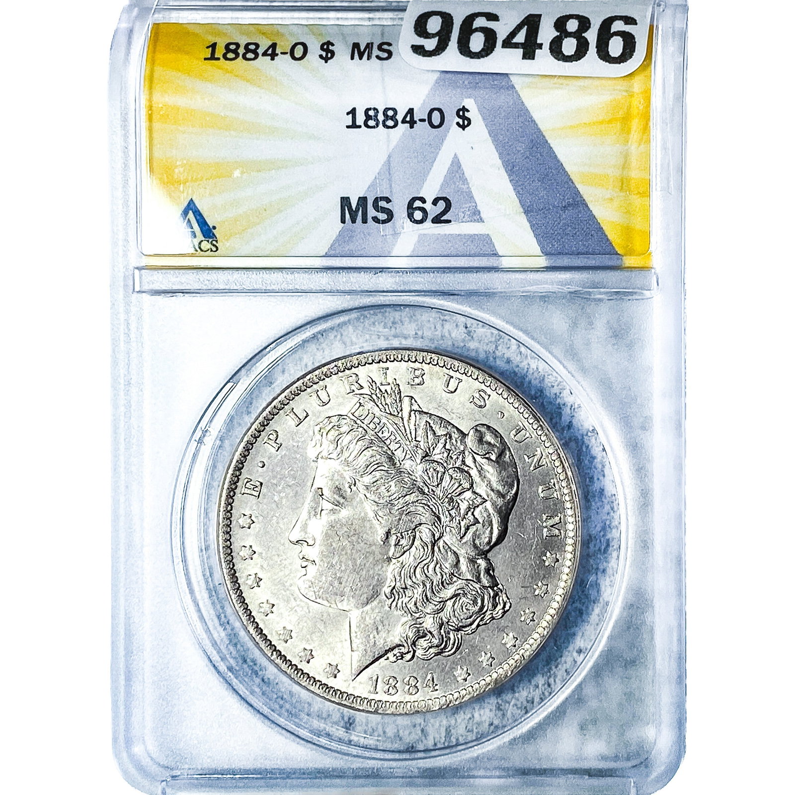 1884-O Morgan Silver Dollar ANACS MS62: 1884-O Morgan Silver Dollar ANACS MS62