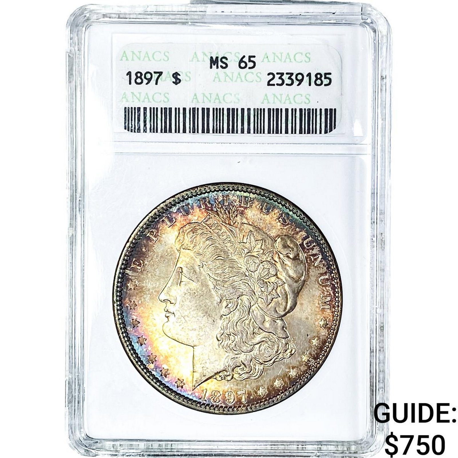 1897 Morgan Silver Dollar ANACS MS65: 1897 Morgan Silver Dollar ANACS MS65