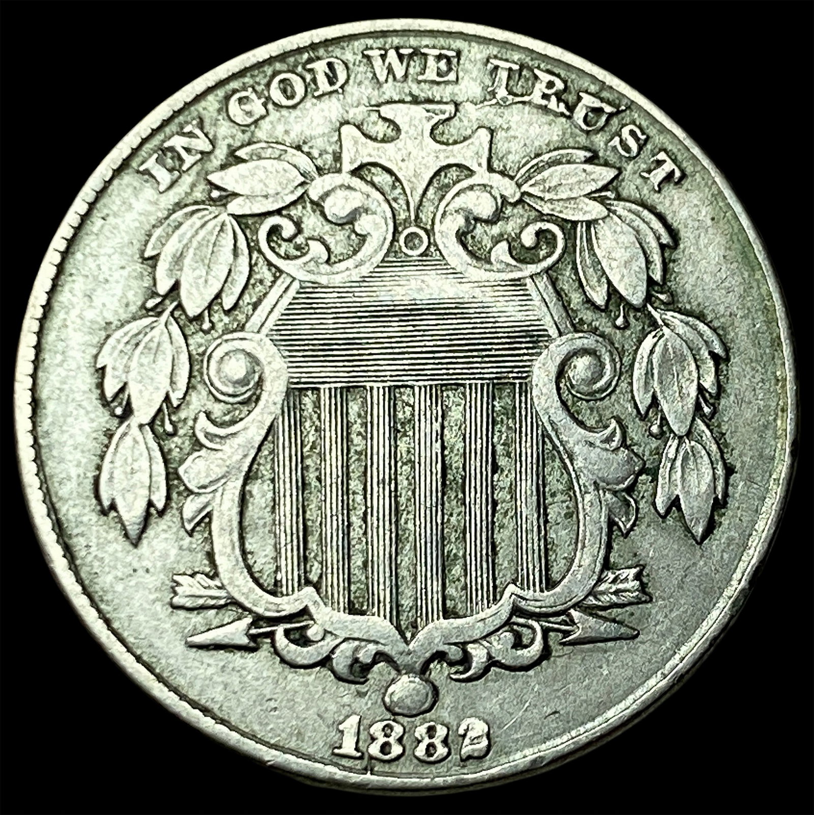 1882 Shield Nickel NEARLY UNCIRCULATED (1 of 2)