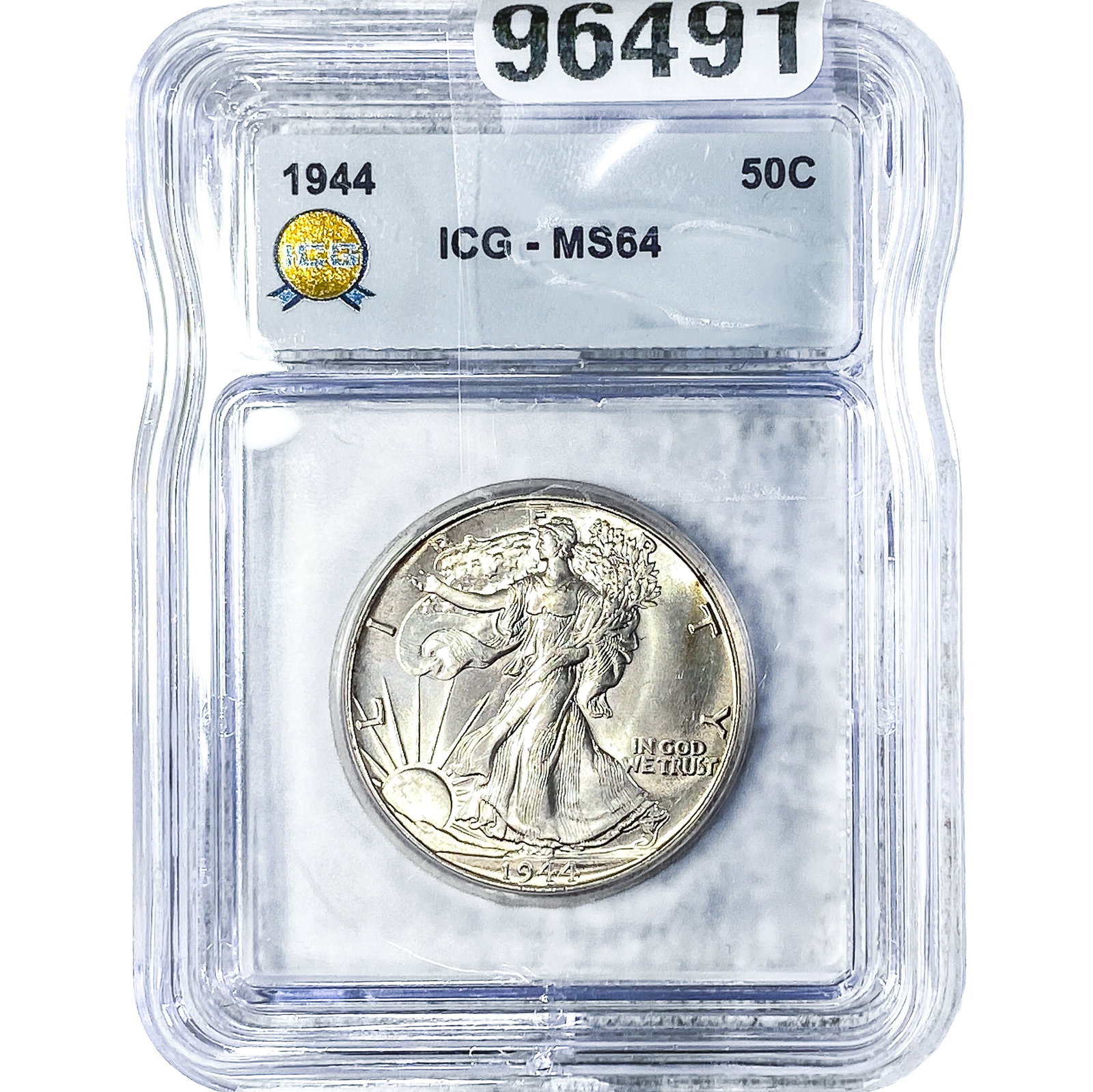 1944 Walking Liberty Half Dollar ICG MS64: 1944 Walking Liberty Half Dollar ICG MS64