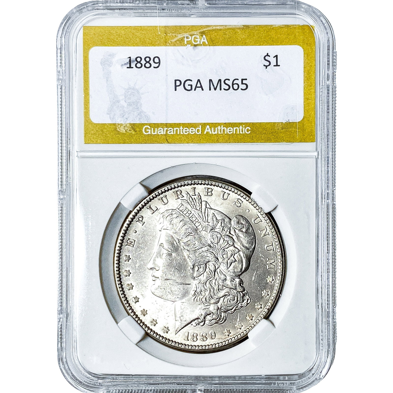 1889 Morgan Silver Dollar PGA MS65: 1889 Morgan Silver Dollar PGA MS65