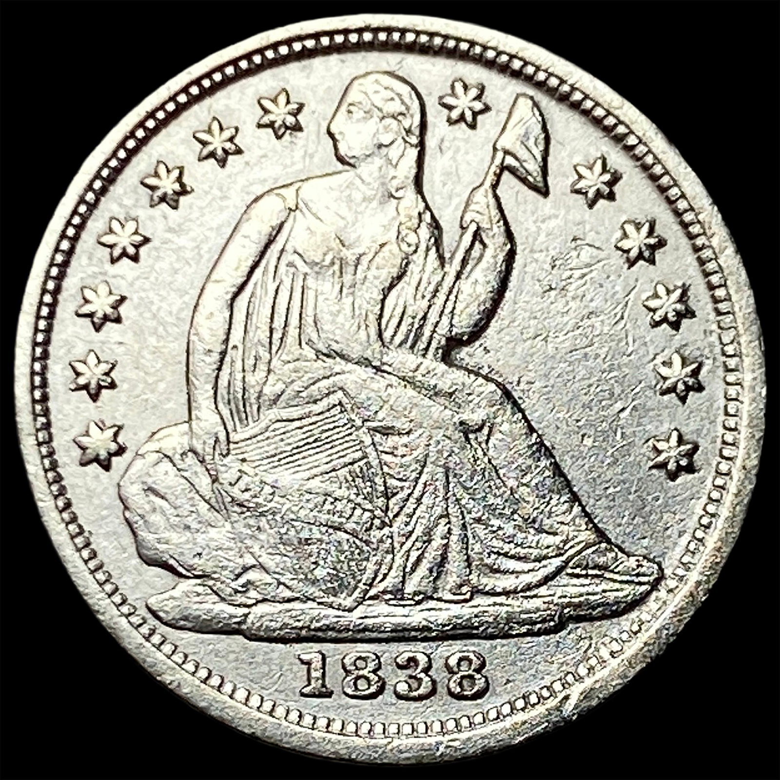 1838 Seated Liberty Half Dime UNCIRCULATED (1 of 2)