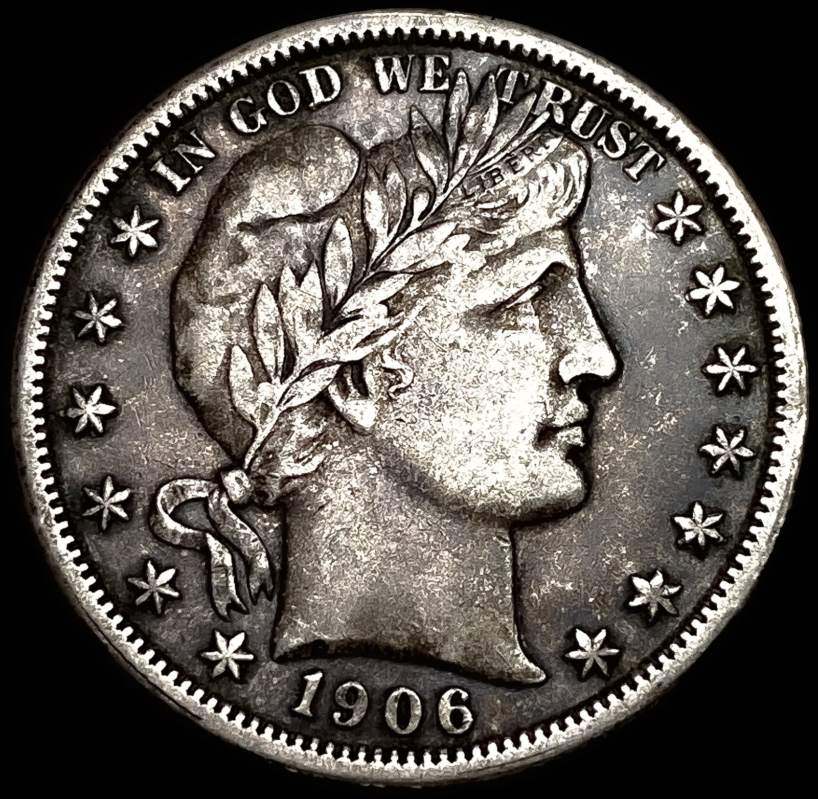 1906-O Silver Barber Half Dollar CLOSELY UNCIRCULATED (1 of 2)