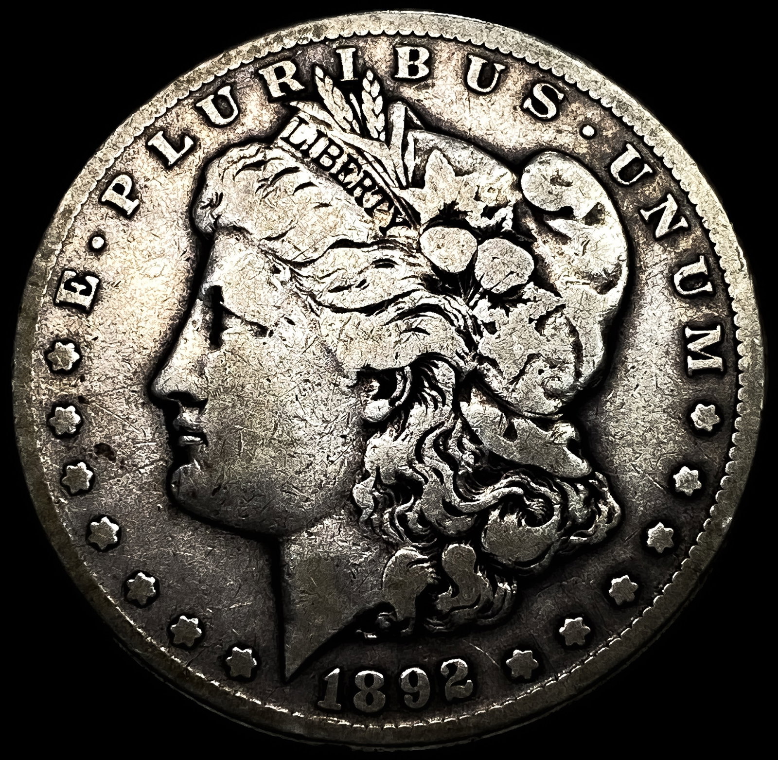 1892-CC Silver Morgan Dollar LIGHTLY CIRCULATED: 1892-CC Silver Morgan Dollar LIGHTLY CIRCULATED