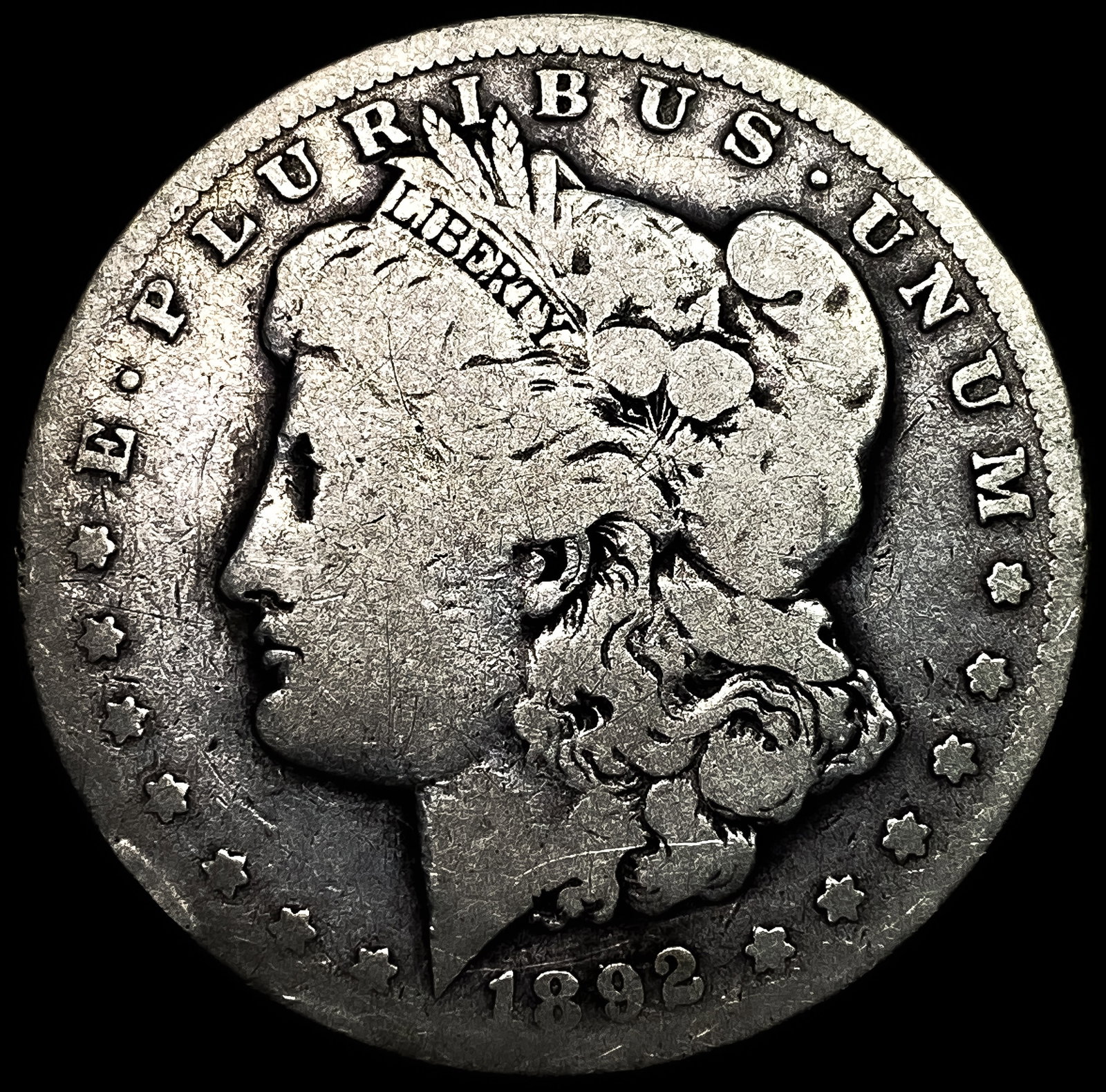 1892-CC Silver Morgan Dollar NICELY CIRCULATED: 1892-CC Silver Morgan Dollar NICELY CIRCULATED