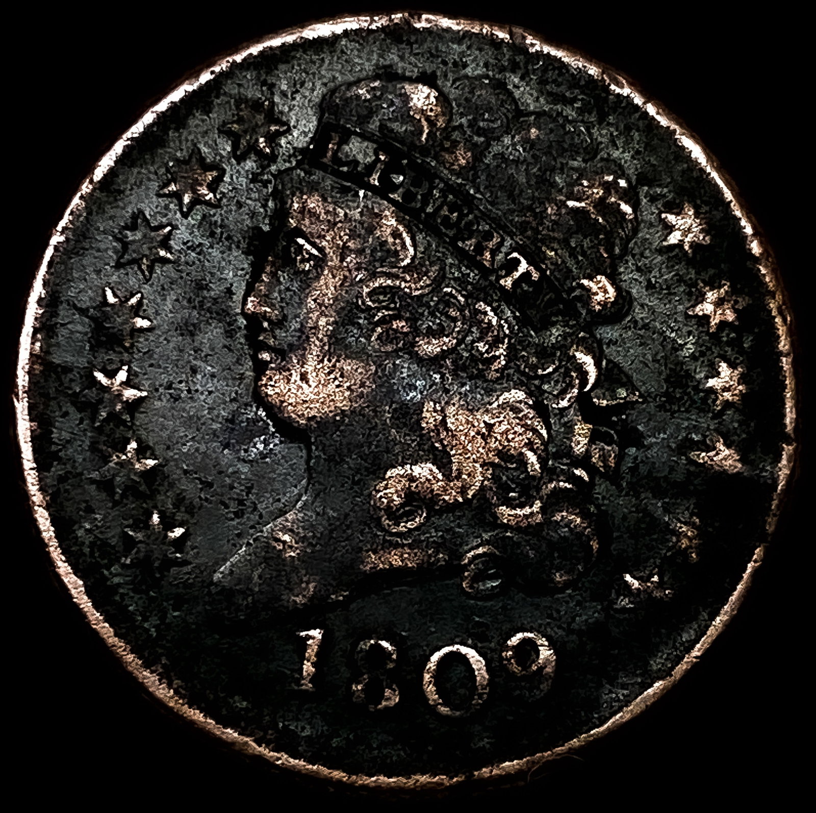 1809 Classic Head Half Cent NEARLY UNCIRCULATED (1 of 2)