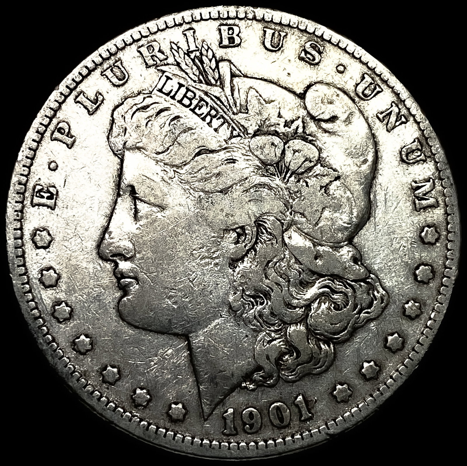 1901-S Silver Morgan Dollar LIGHTLY CIRCULATED: 1901-S Silver Morgan Dollar LIGHTLY CIRCULATED