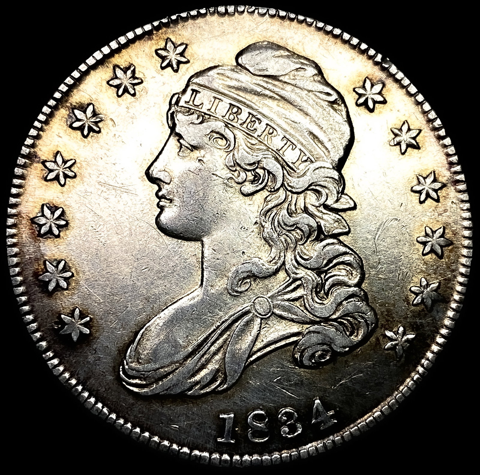 1834 Capped Bust Half Dollar NEARLY UNCIRCULATED (1 of 2)