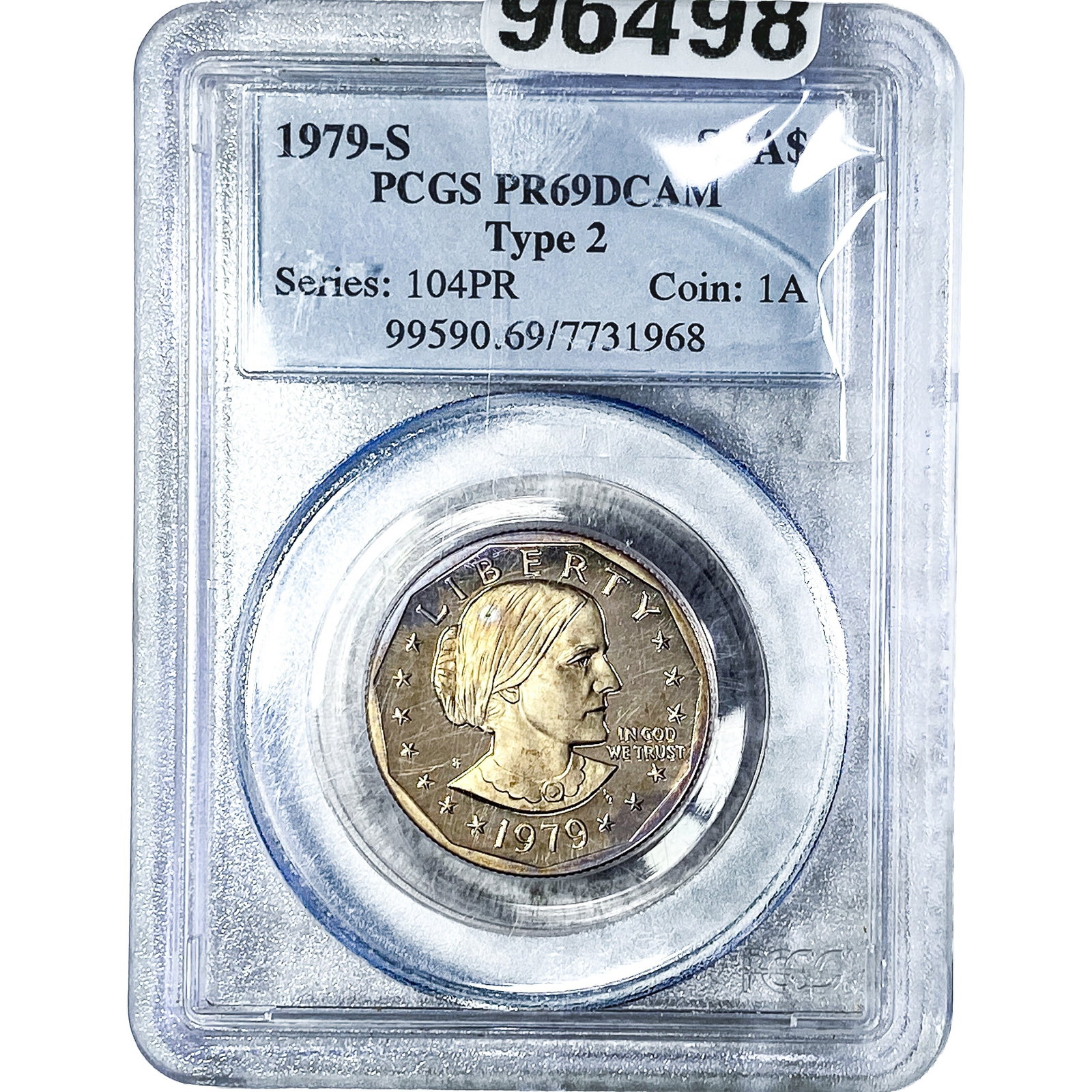 1979-S Sisan B. Anthony Dollar PCGS PR69 DCAM Type 2 (1 of 2)