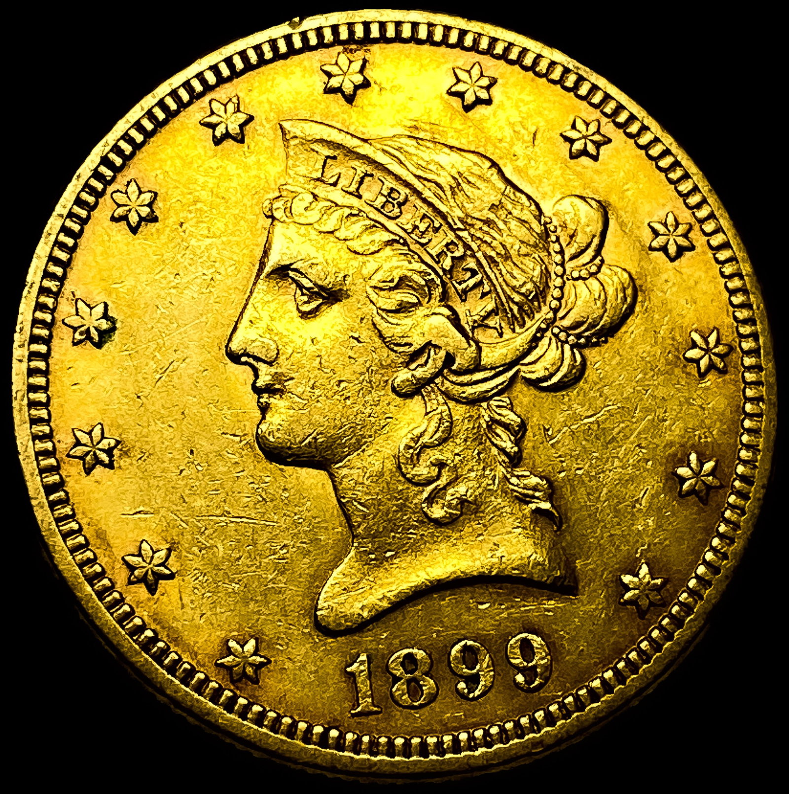 1899 Gold $10 Liberty Head Eagle CLOSELY UNCIRCULATED: 1899 Gold $10 Liberty Head Eagle CLOSELY UNCIRCULATED