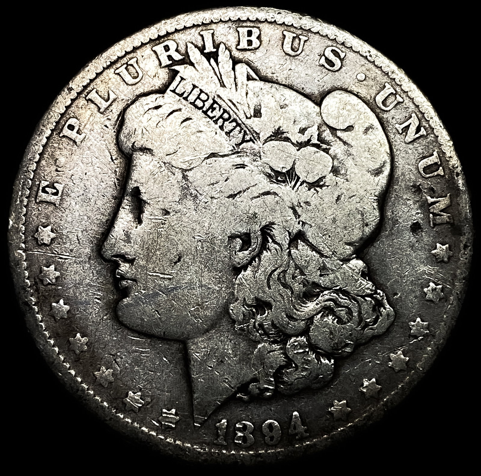 1894-S Silver Morgan Dollar NICELY CIRCULATED: 1894-S Silver Morgan Dollar NICELY CIRCULATED