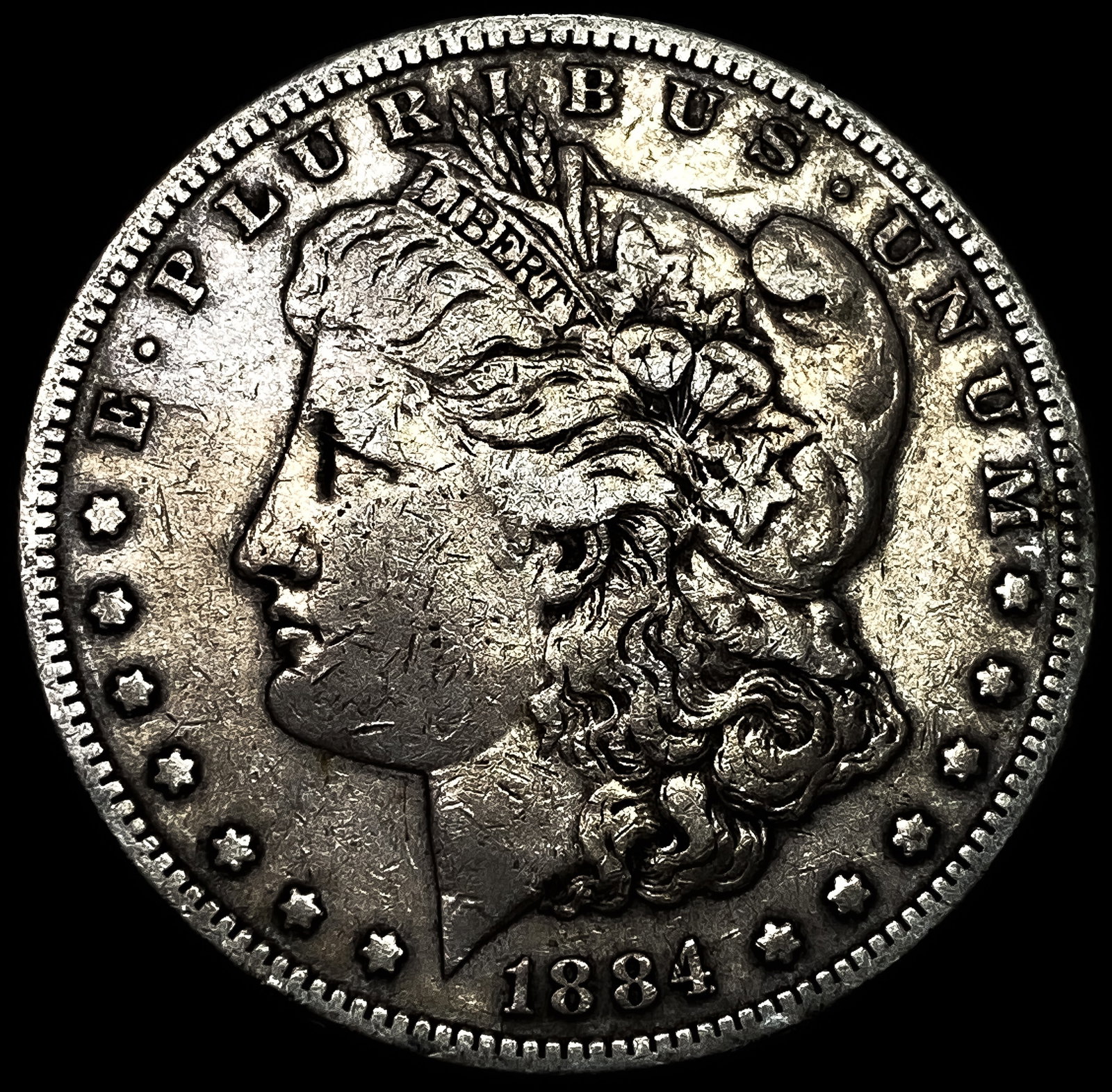 1884-S Silver Morgan Dollar NEARLY UNCIRCULATED: 1884-S Silver Morgan Dollar NEARLY UNCIRCULATED