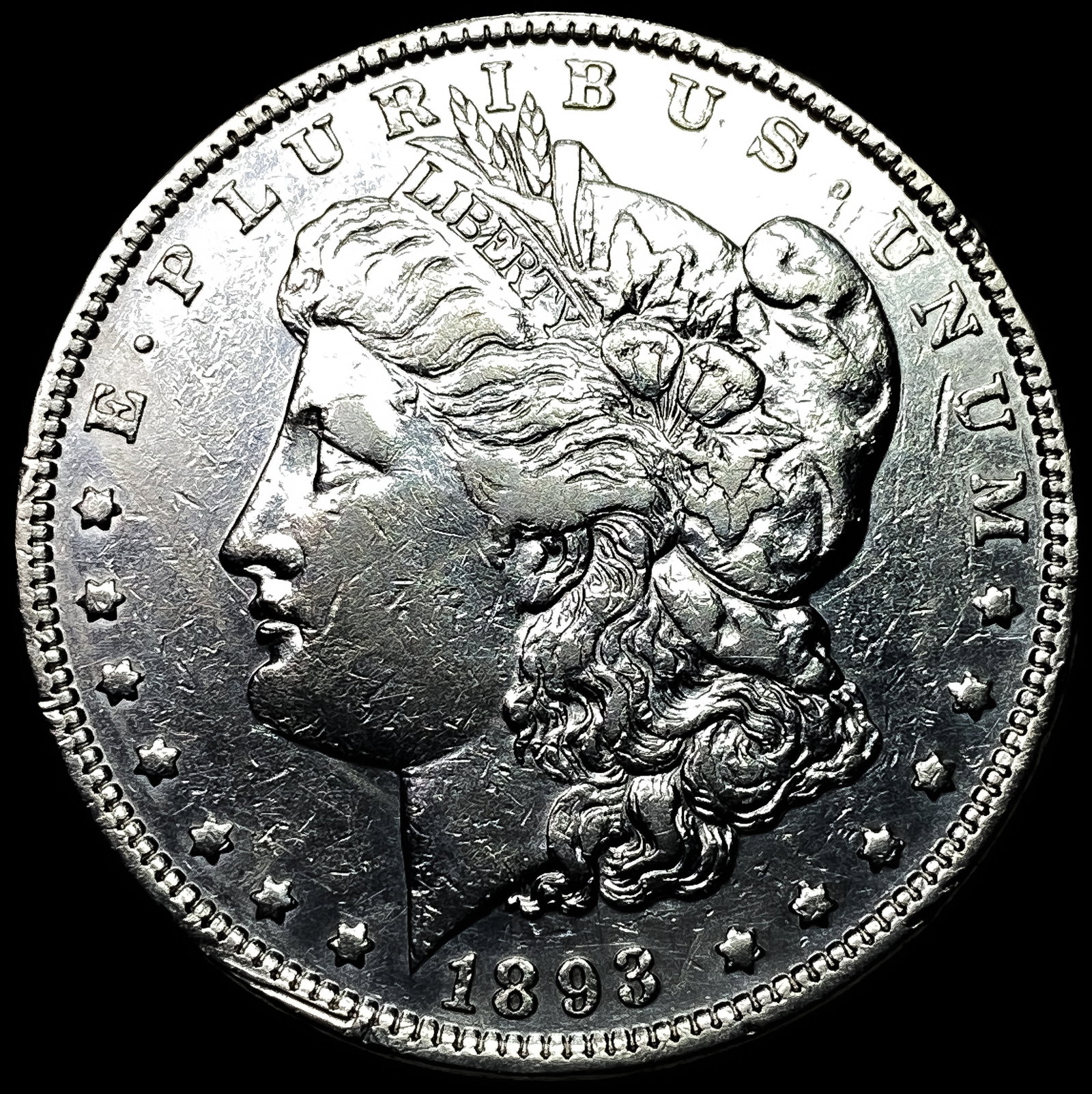 1893-S Silver Morgan Dollar CHOICE AU: 1893-S Silver Morgan Dollar CHOICE AU
