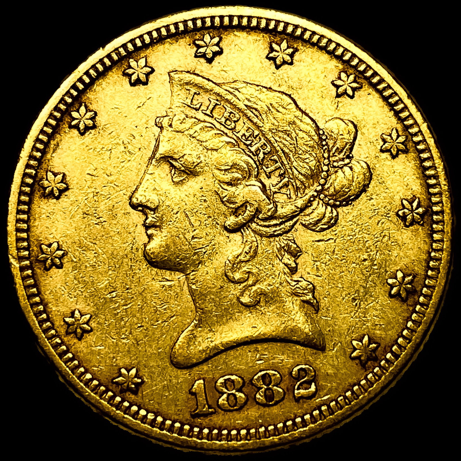 1882 Gold $10 Liberty Head Eagle CLOSELY UNCIRCULATED: 1882 Gold $10 Liberty Head Eagle CLOSELY UNCIRCULATED