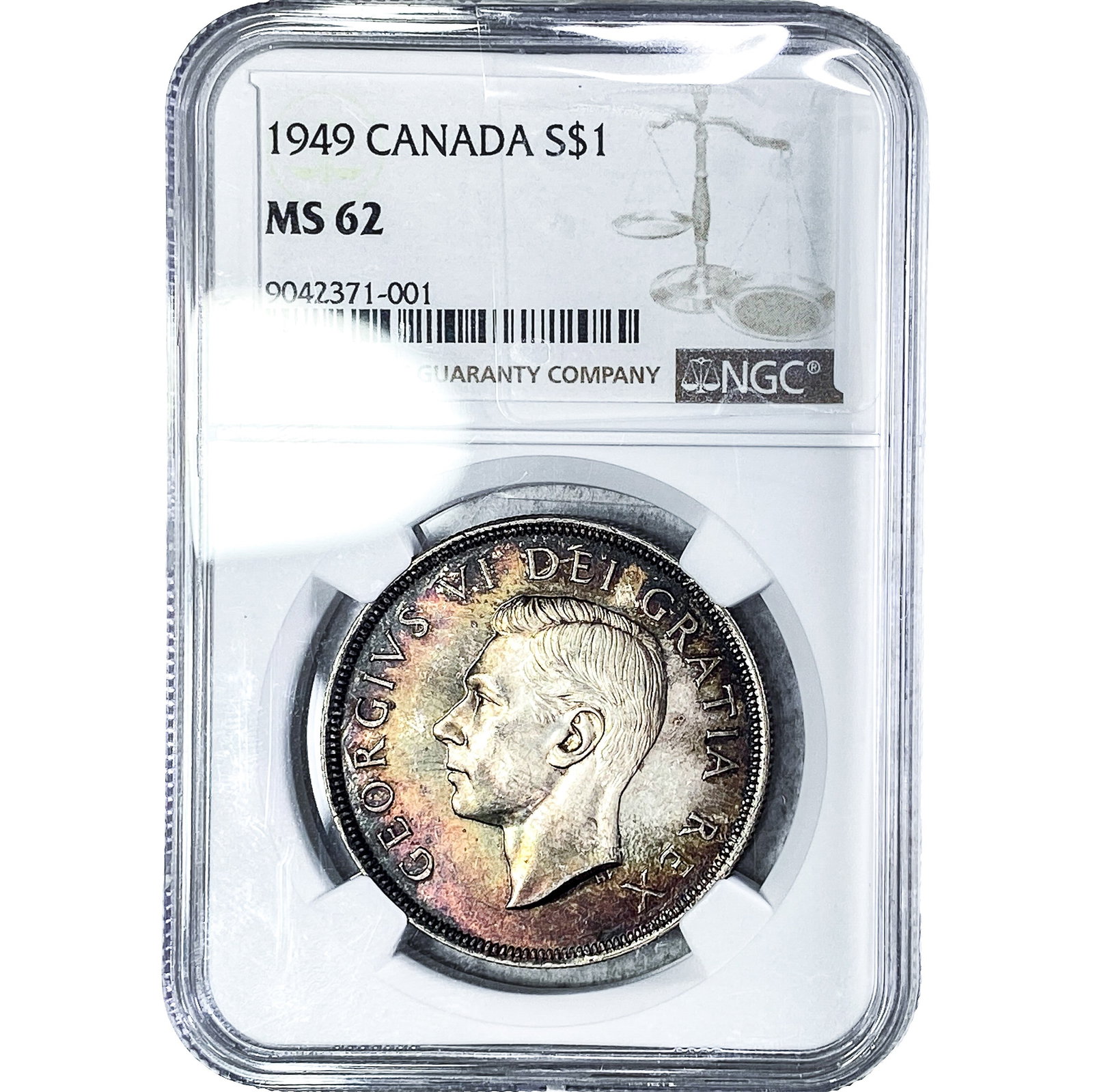 1949 Canada Silver Dollar NGC MS62: 1949 Canada Silver Dollar NGC MS62