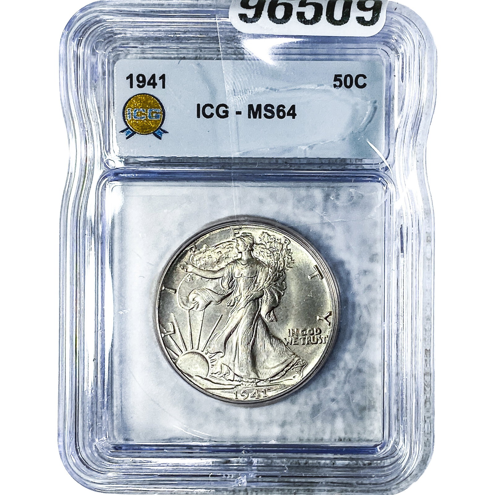 1941 Walking Liberty Half Dollar ICG MS64: 1941 Walking Liberty Half Dollar ICG MS64
