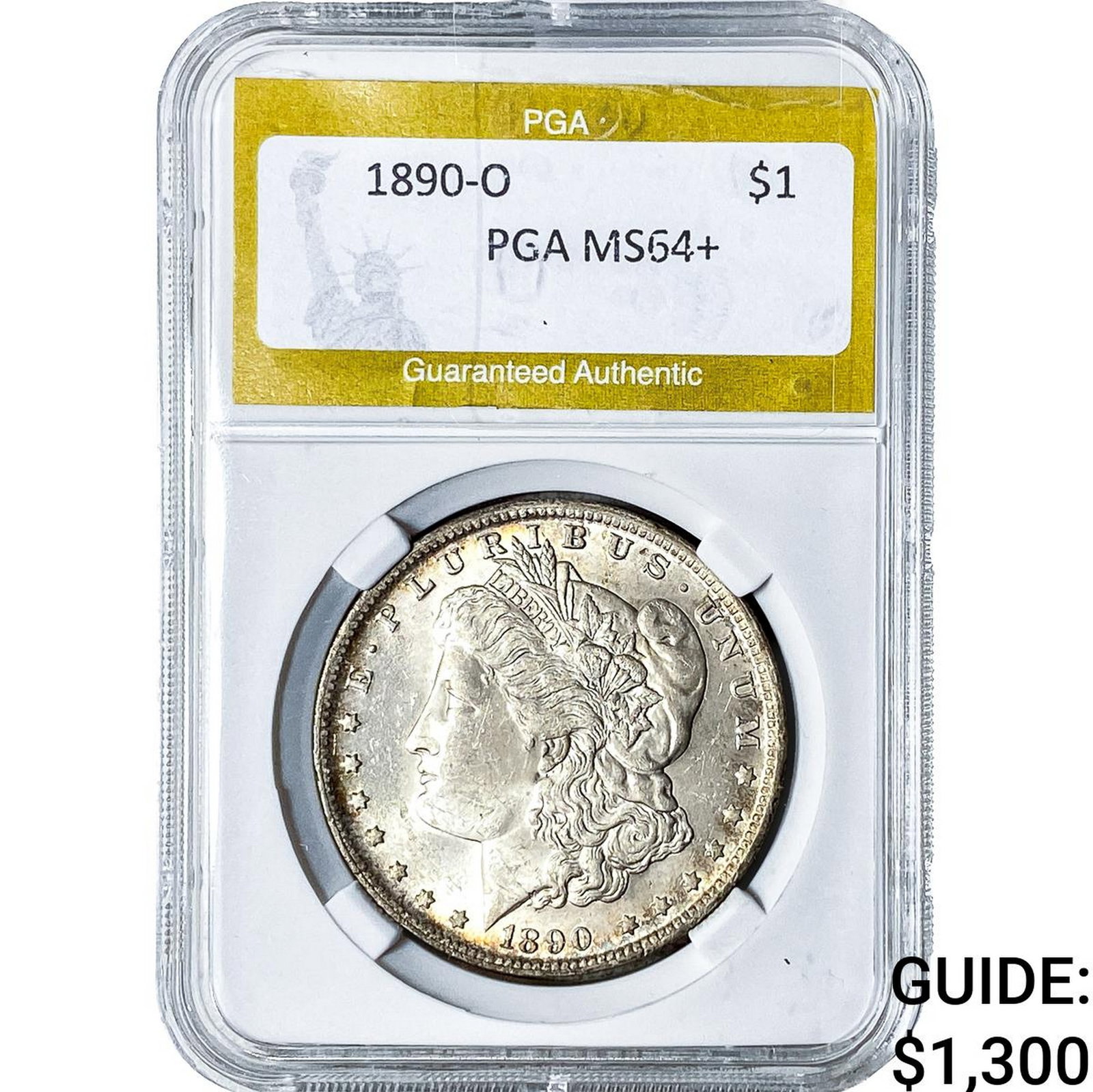 1890-O Morgan Silver Dollar PGA MS64+: 1890-O Morgan Silver Dollar PGA MS64+
