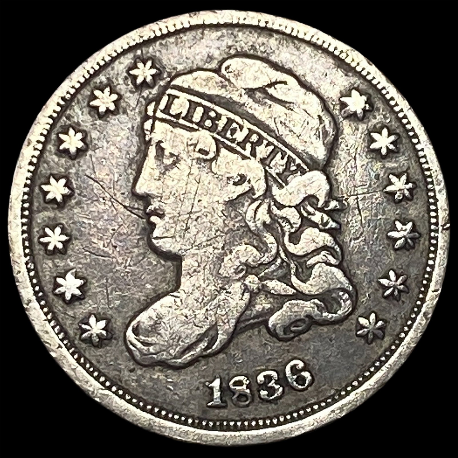 1836 Capped Bust Half Dime LIGHTLY CIRCULATED (1 of 2)