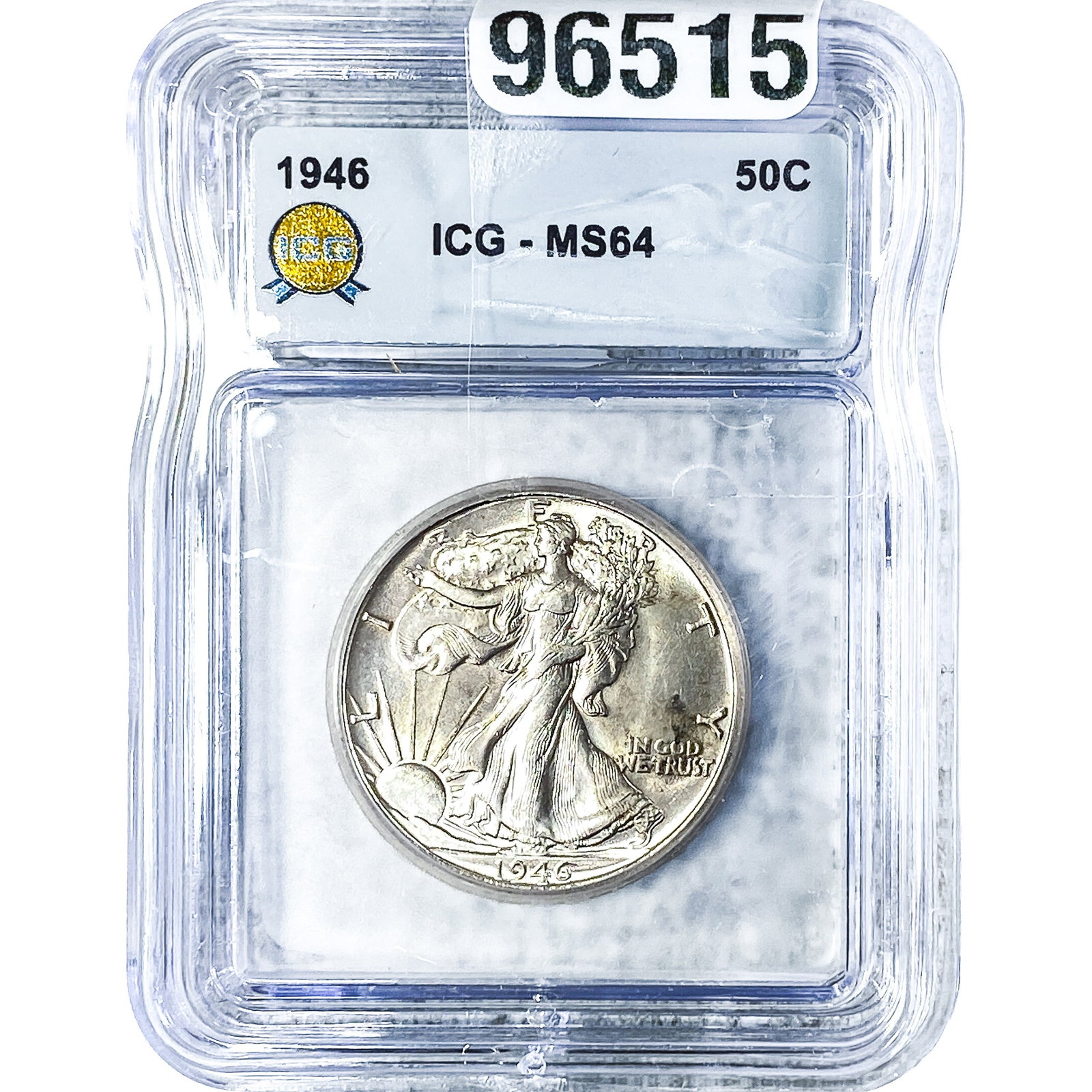 1946 Walking Liberty Half Dollar ICG MS64: 1946 Walking Liberty Half Dollar ICG MS64