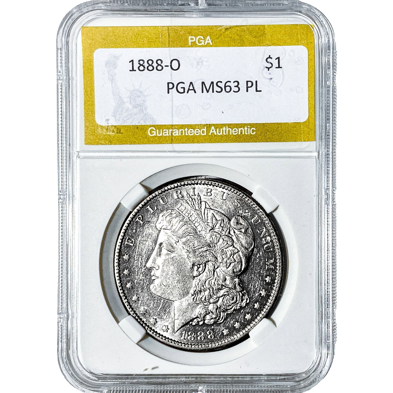 1888-O Morgan Silver Dollar PGA MS63 PL: 1888-O Morgan Silver Dollar PGA MS63 PL
