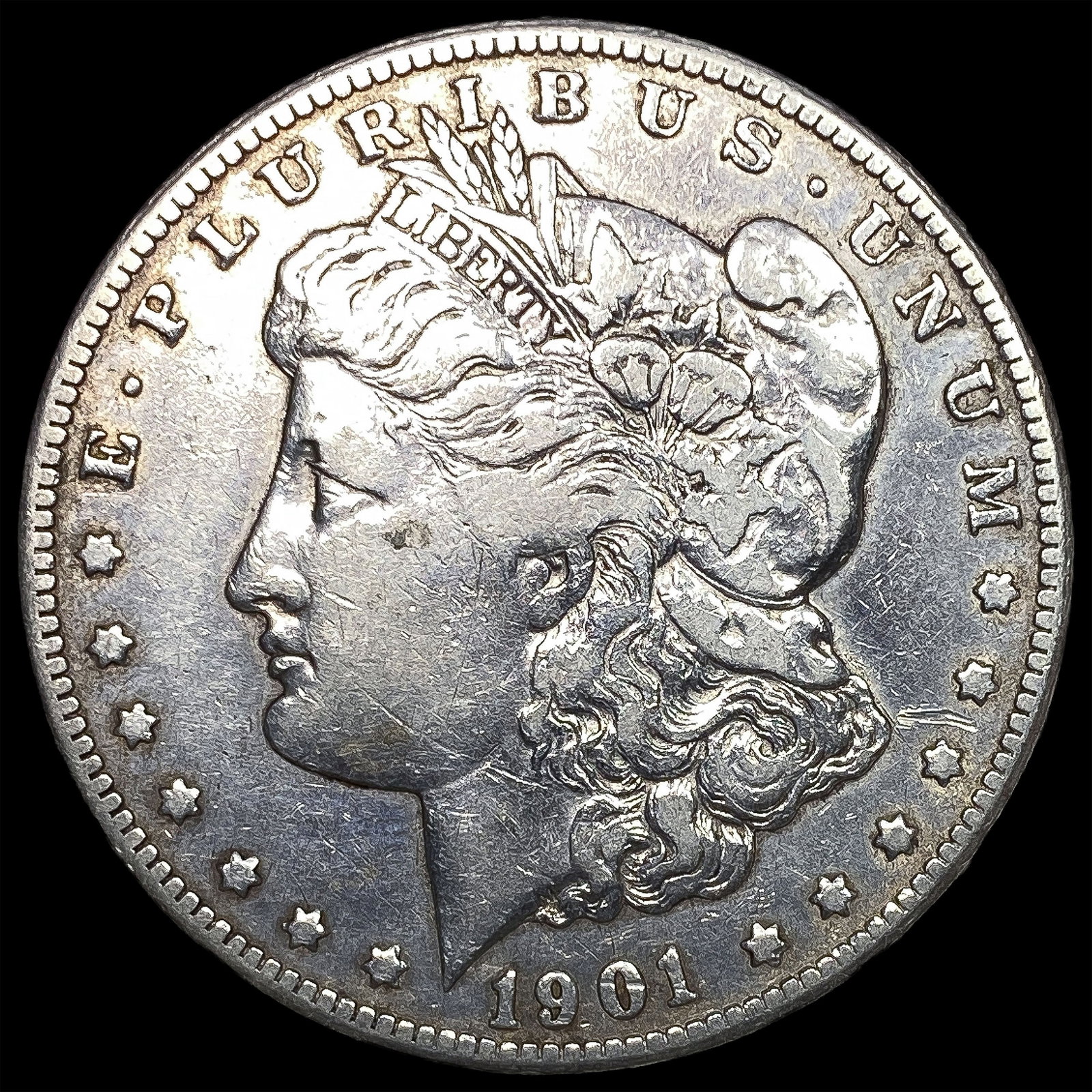 1901-S Silver Morgan Dollar ABOUT UNCIRCULATED: 1901-S Silver Morgan Dollar ABOUT UNCIRCULATED
