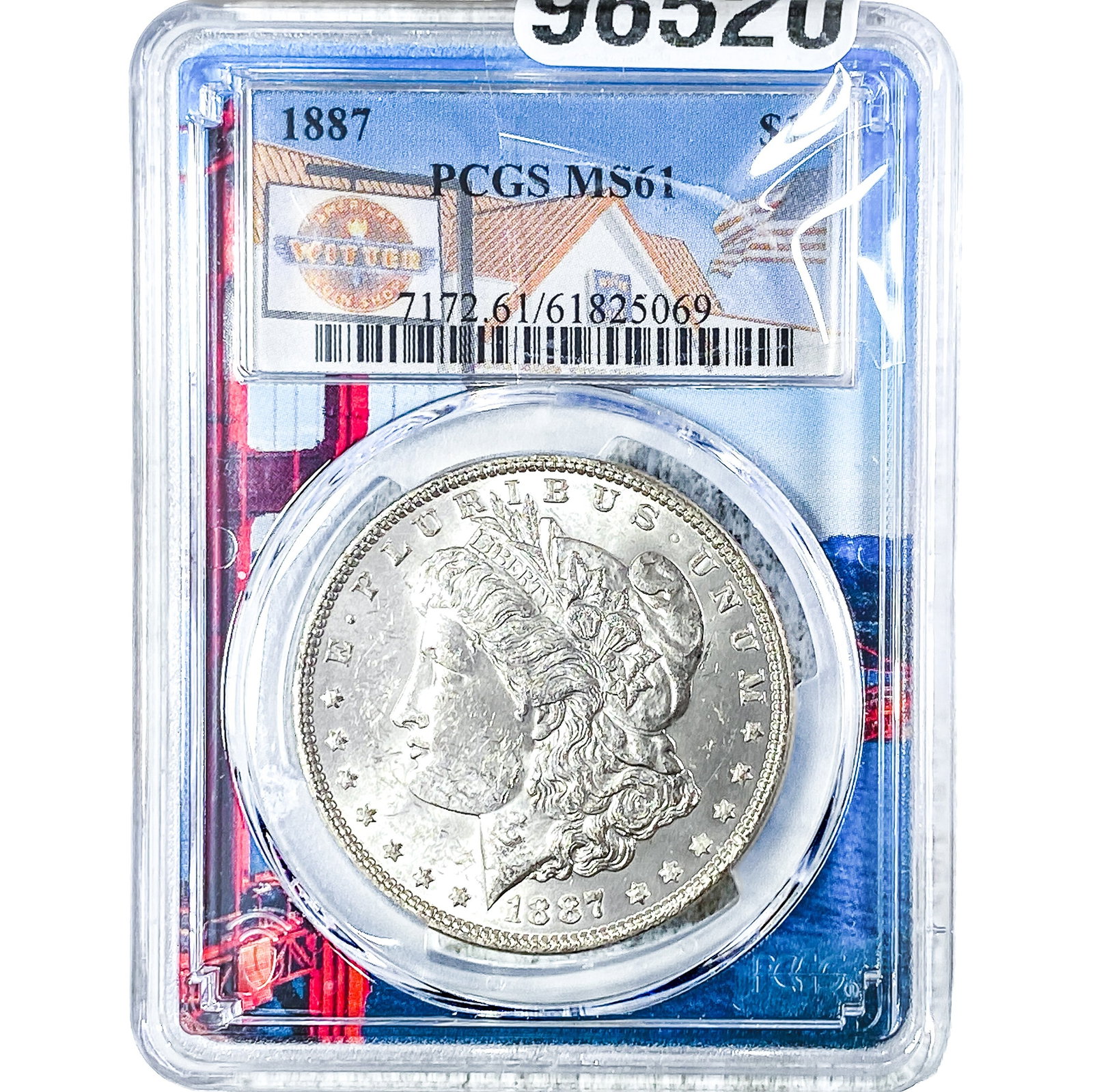 1887 Morgan Silver Dollar PCGS MS61: 1887 Morgan Silver Dollar PCGS MS61