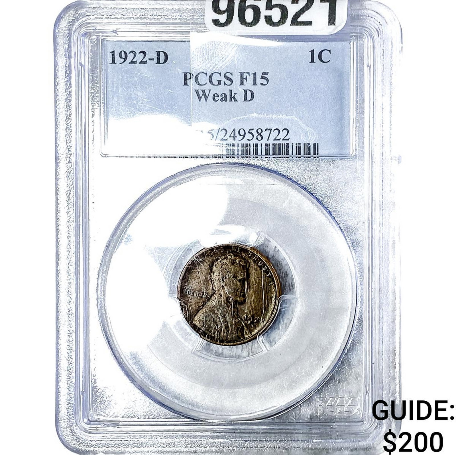 1922-D Wheat Cent PCGS F15 Weak D (1 of 2)