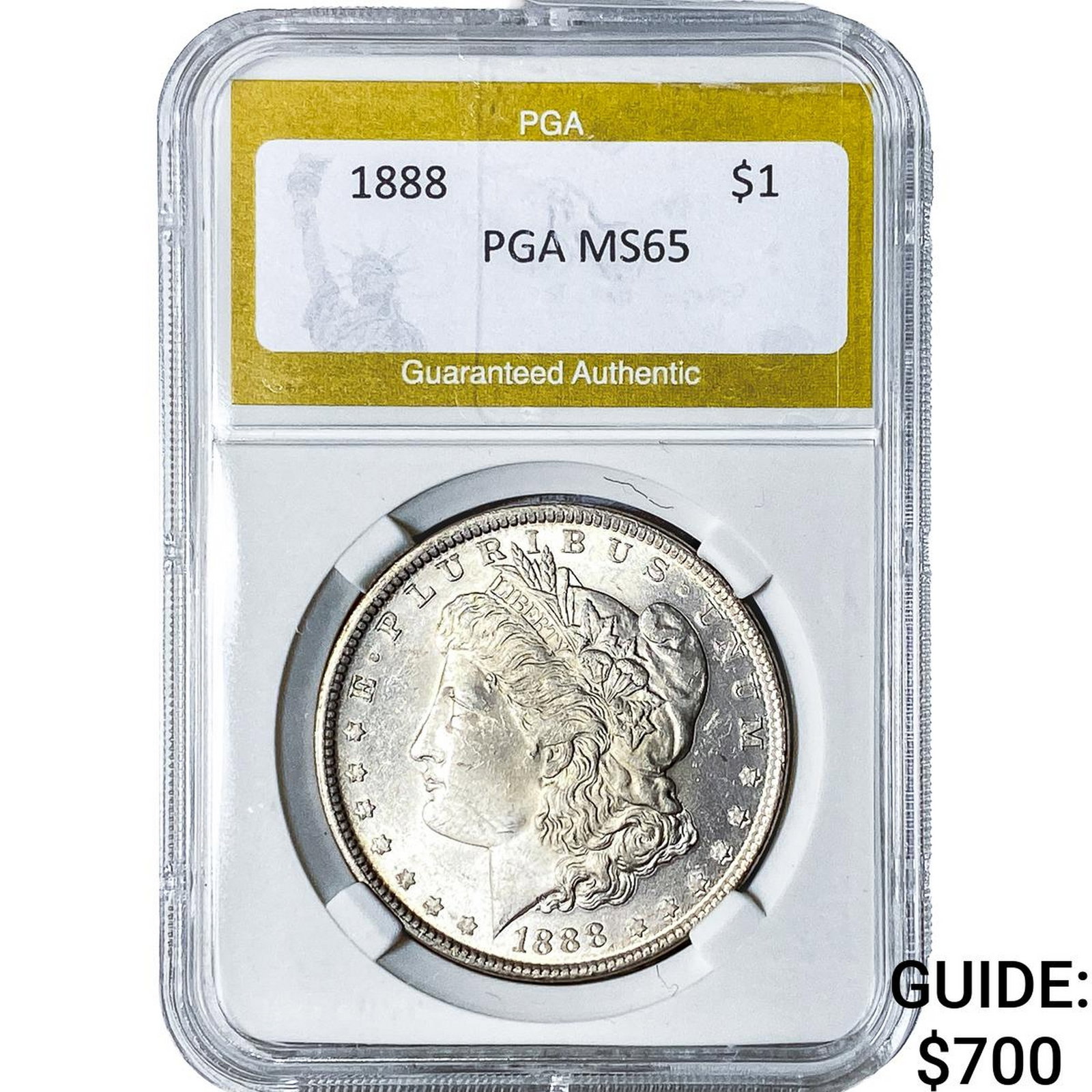 1888 Morgan Silver Dollar PGA MS65: 1888 Morgan Silver Dollar PGA MS65