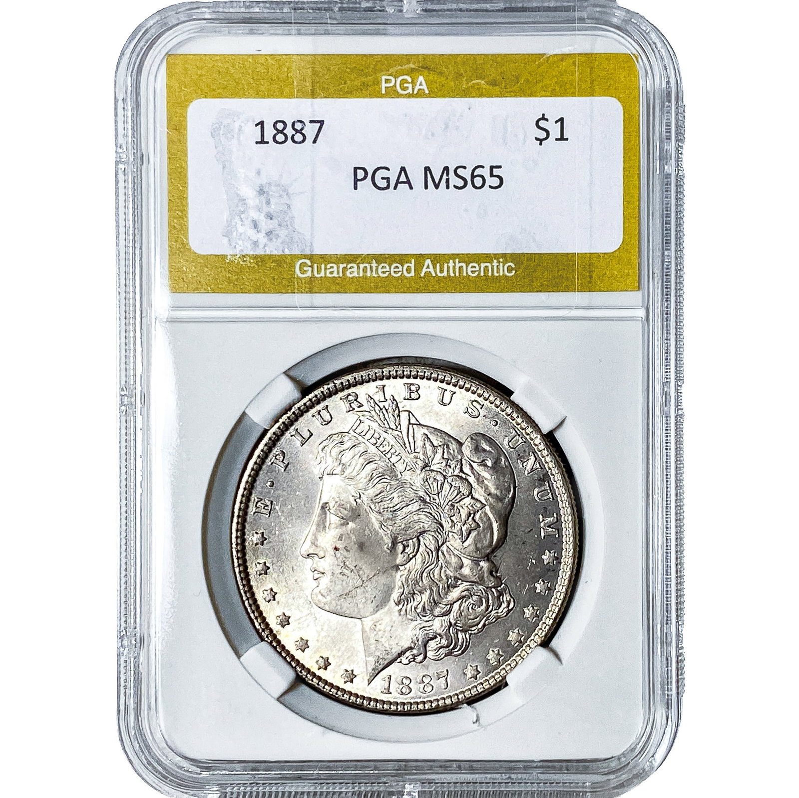 1887 Morgan Silver Dollar PGA MS65: 1887 Morgan Silver Dollar PGA MS65