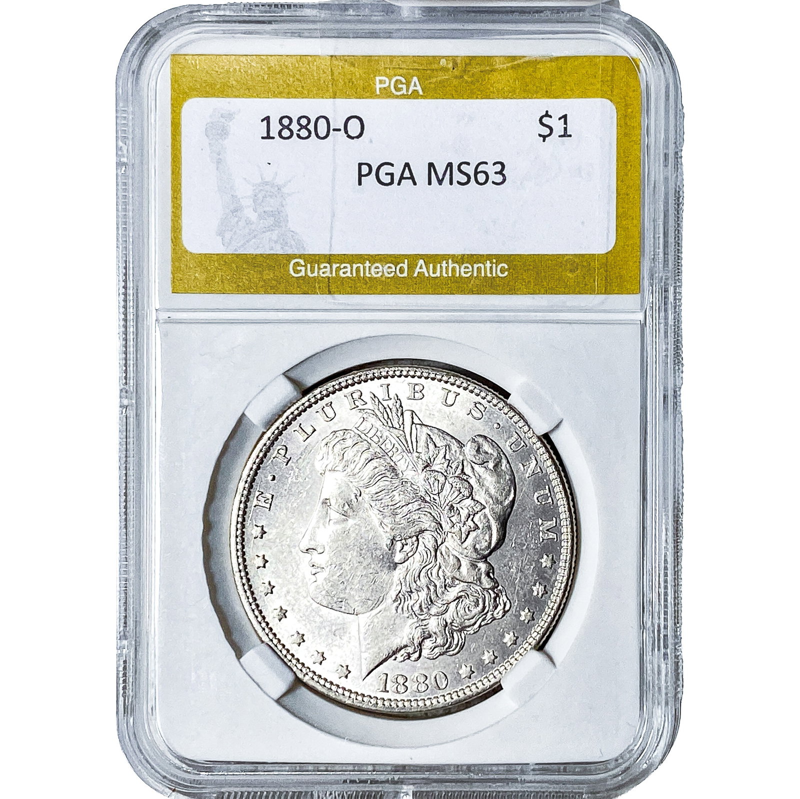 1880-O Morgan Silver Dollar PGA MS63: 1880-O Morgan Silver Dollar PGA MS63