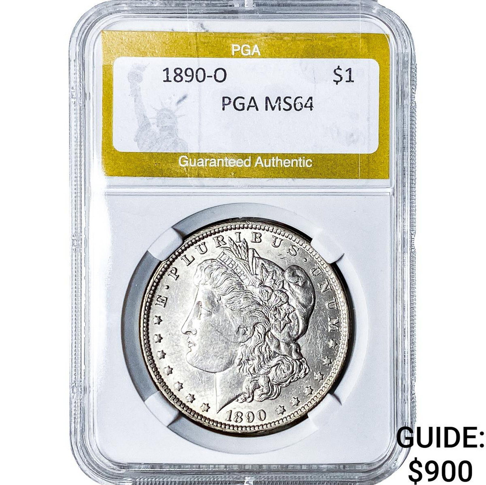 1890-O Morgan Silver Dollar PGA MS64: 1890-O Morgan Silver Dollar PGA MS64