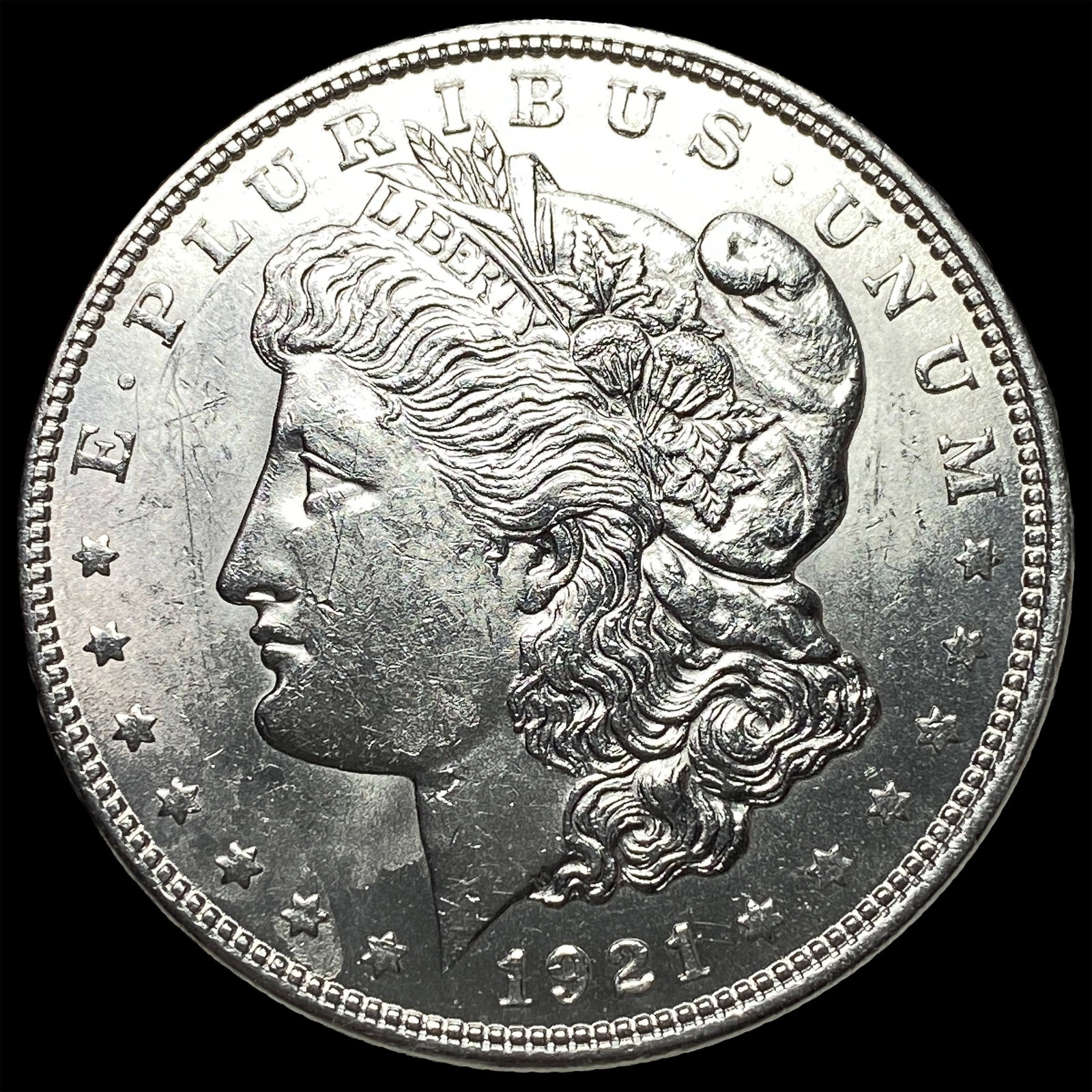 1921 Silver Morgan Dollar GEM BU: 1921 Silver Morgan Dollar GEM BU