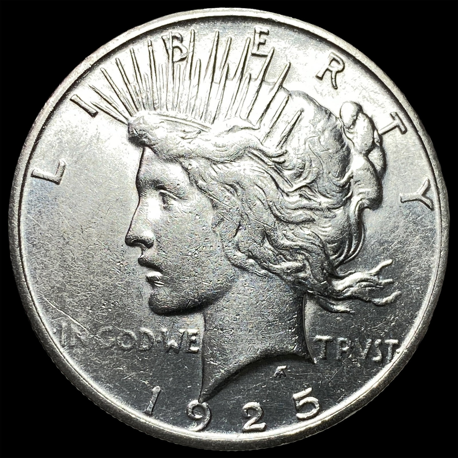 1925-S Silver Peace Dollar CHOICE AU: 1925-S Silver Peace Dollar CHOICE AU
