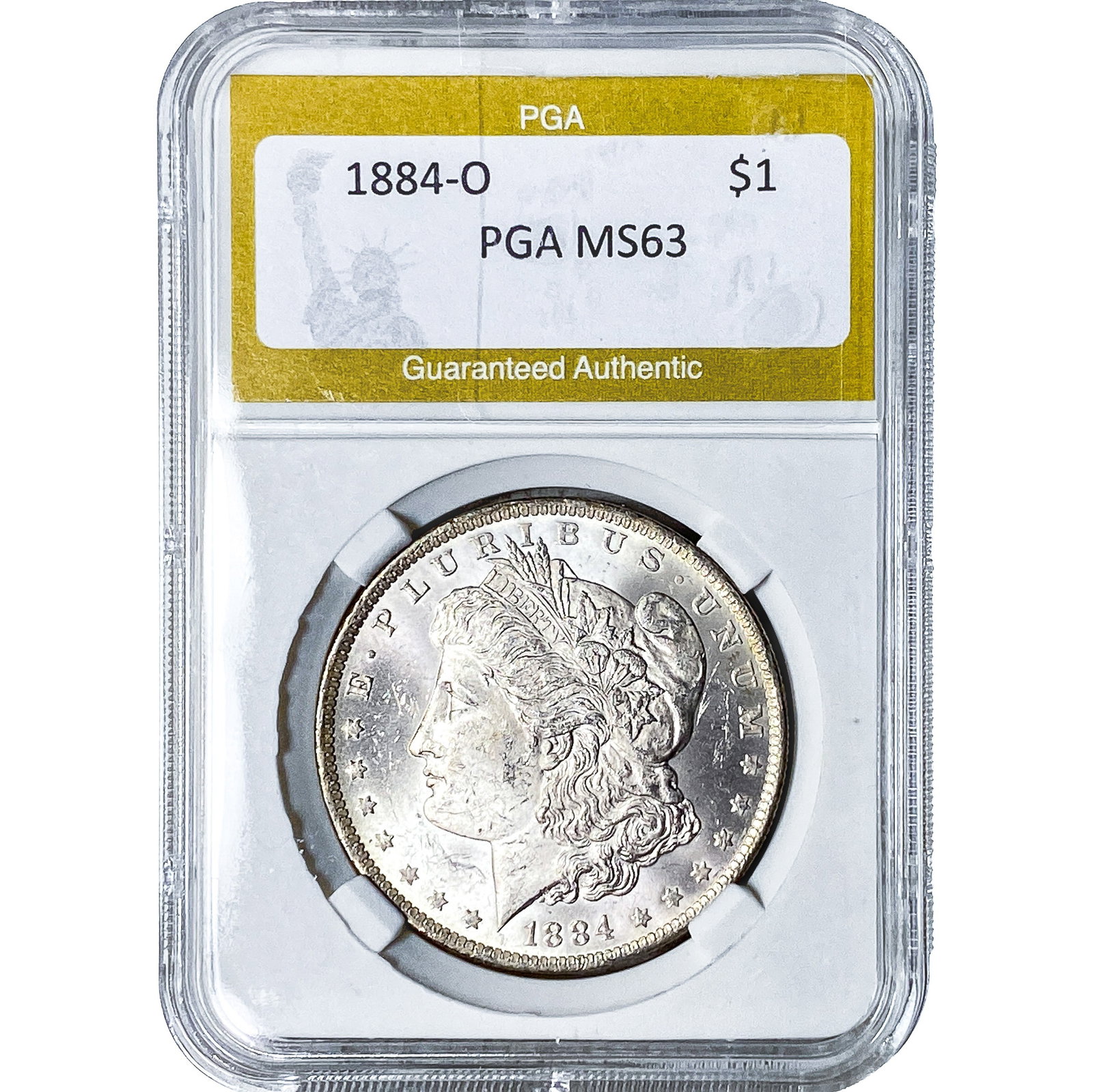 1884-O Morgan Silver Dollar PGA MS63: 1884-O Morgan Silver Dollar PGA MS63