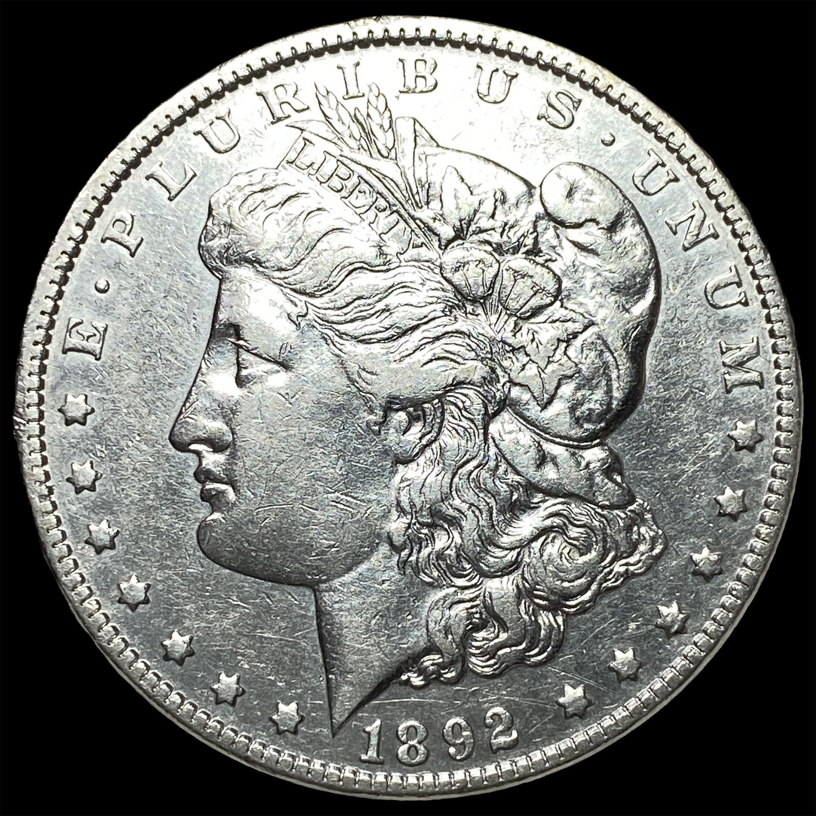 1892 Silver Morgan Dollar CLOSELY UNCIRCULATED: 1892 Silver Morgan Dollar CLOSELY UNCIRCULATED