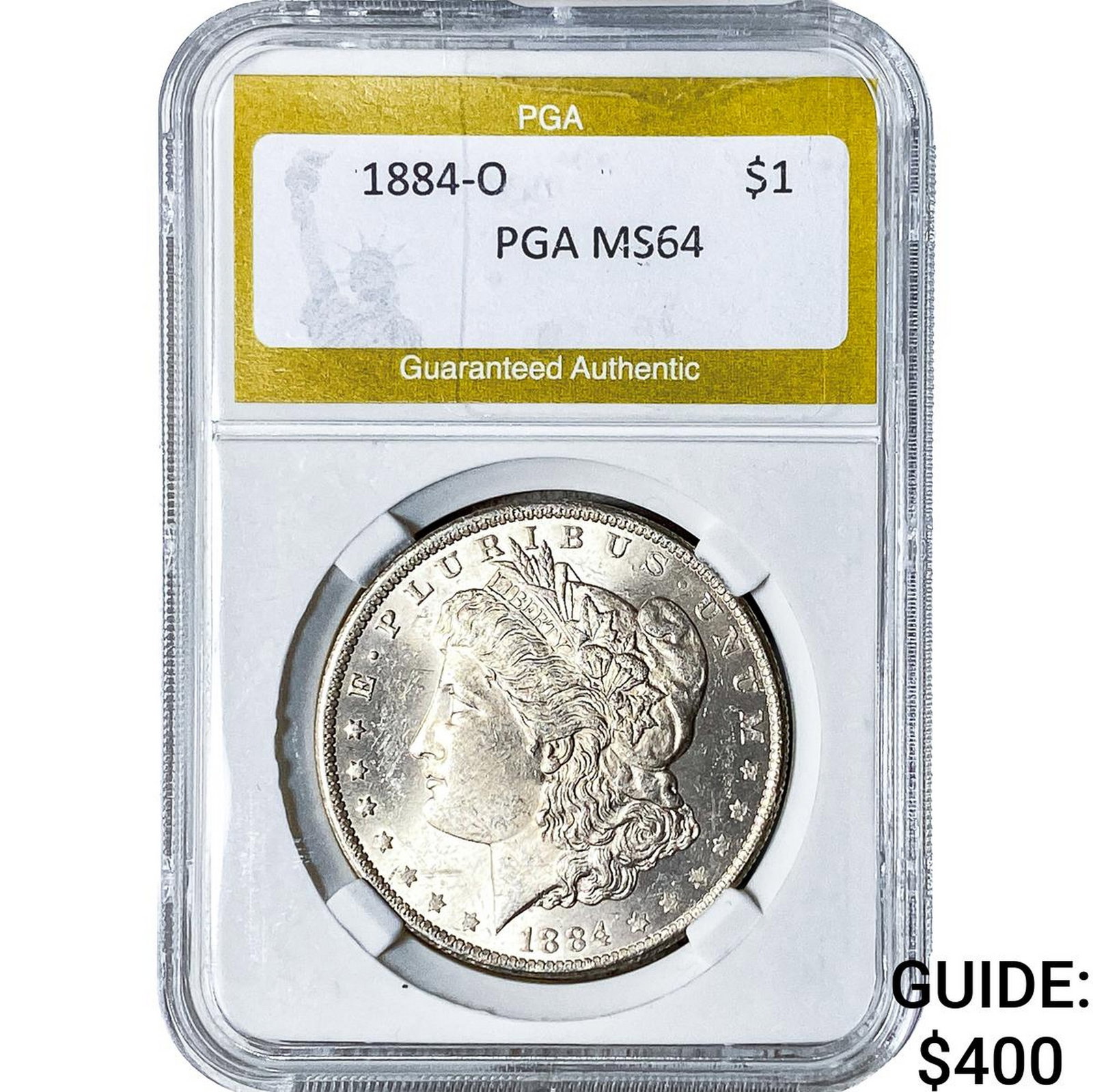 1884-O Morgan Silver Dollar PGA MS64: 1884-O Morgan Silver Dollar PGA MS64