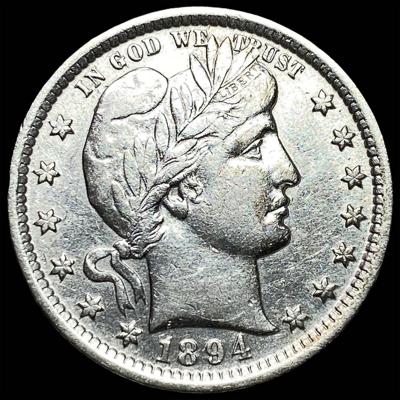 1894 Silver Barber Quarter CHOICE AU (1 of 2)
