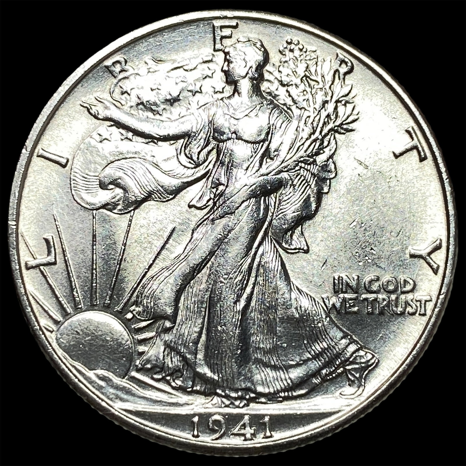 1941-D Silver Walking Liberty Half Dollar UNCIRCULATED: 1941-D Silver Walking Liberty Half Dollar UNCIRCULATED